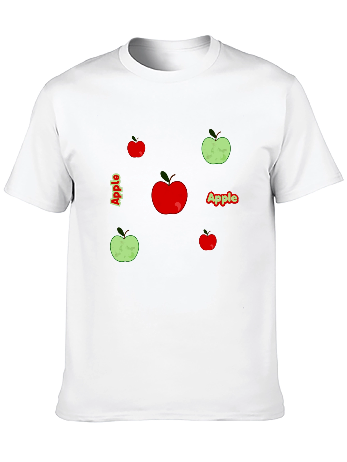 Apple Graphic Print Black T-Shirt