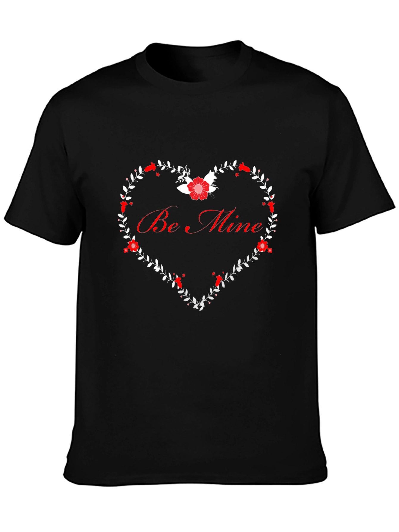 Romantic Be Mine Heart Graphic Tee