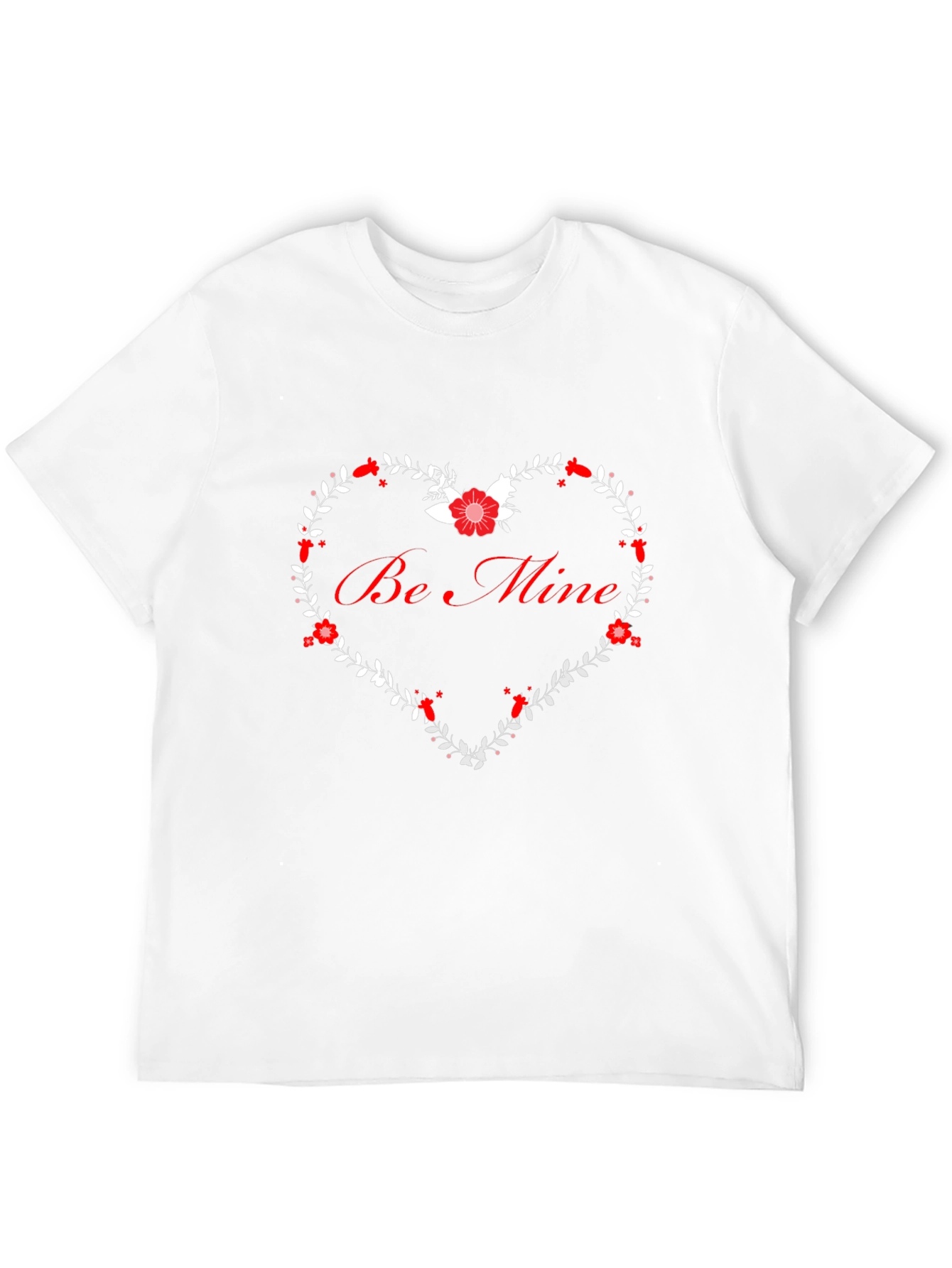 Romantic Be Mine Heart Graphic Tee