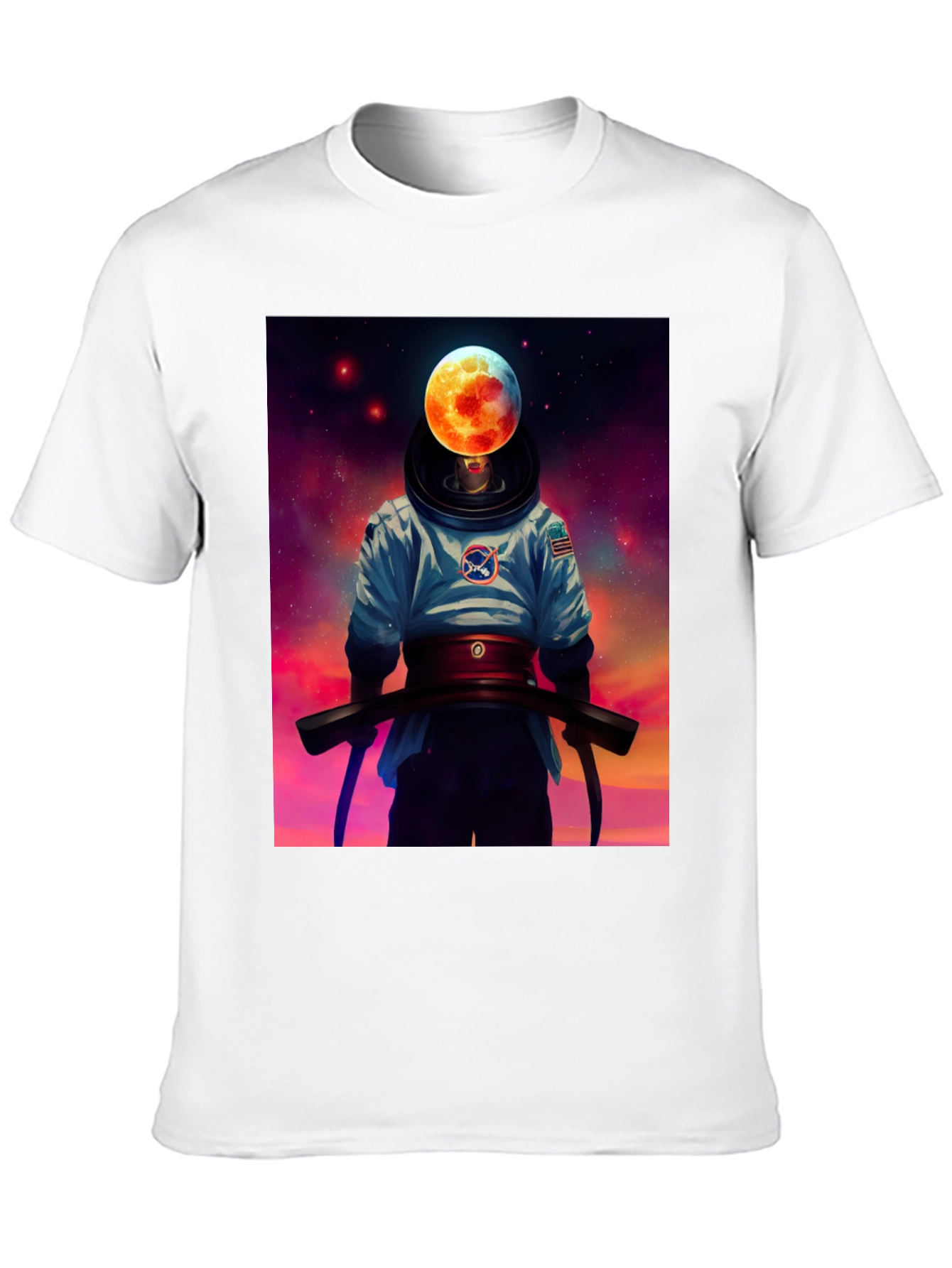 Astronaut Moon Head T-Shirt