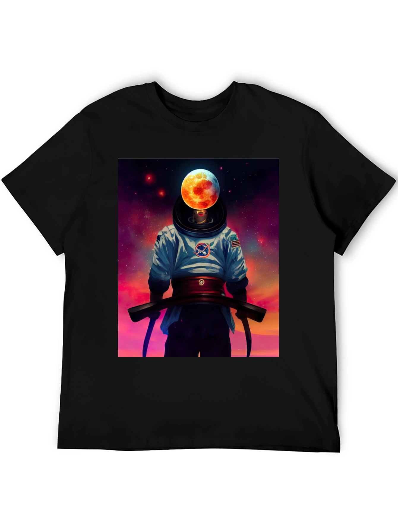 Astronaut Moon Head T-Shirt