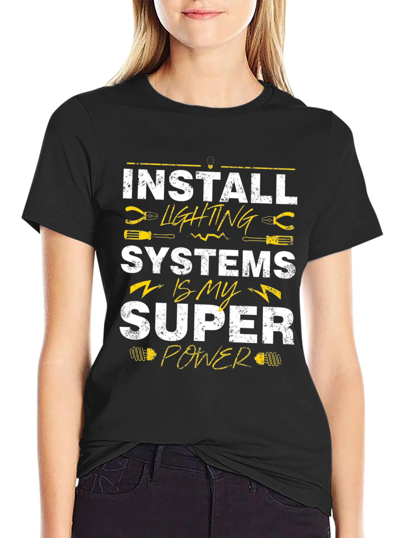 Install Lighting Systems Super Power T-Shirt