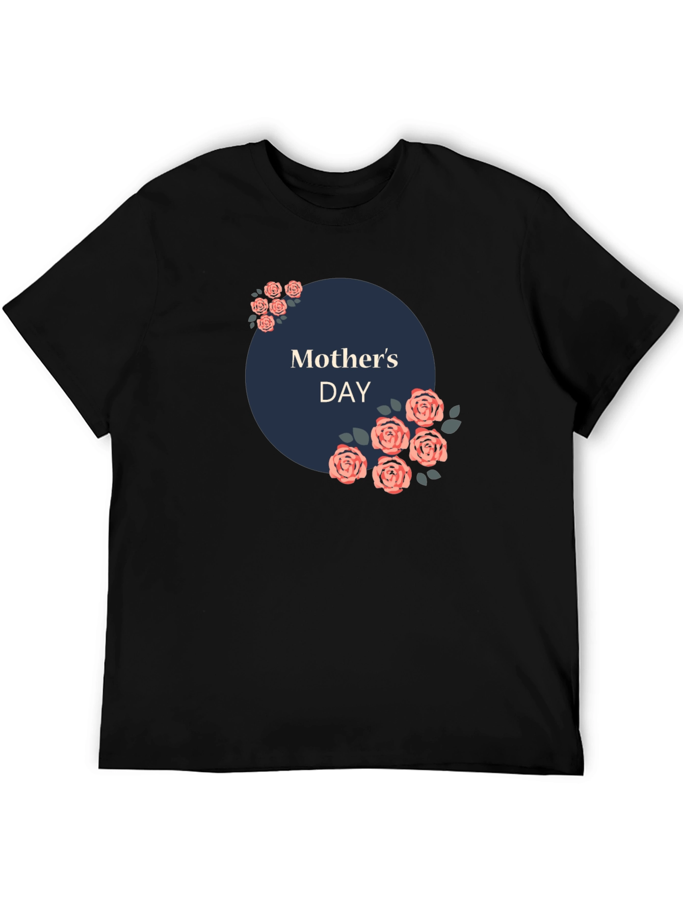 Mothers Day Floral T-Shirt - Black