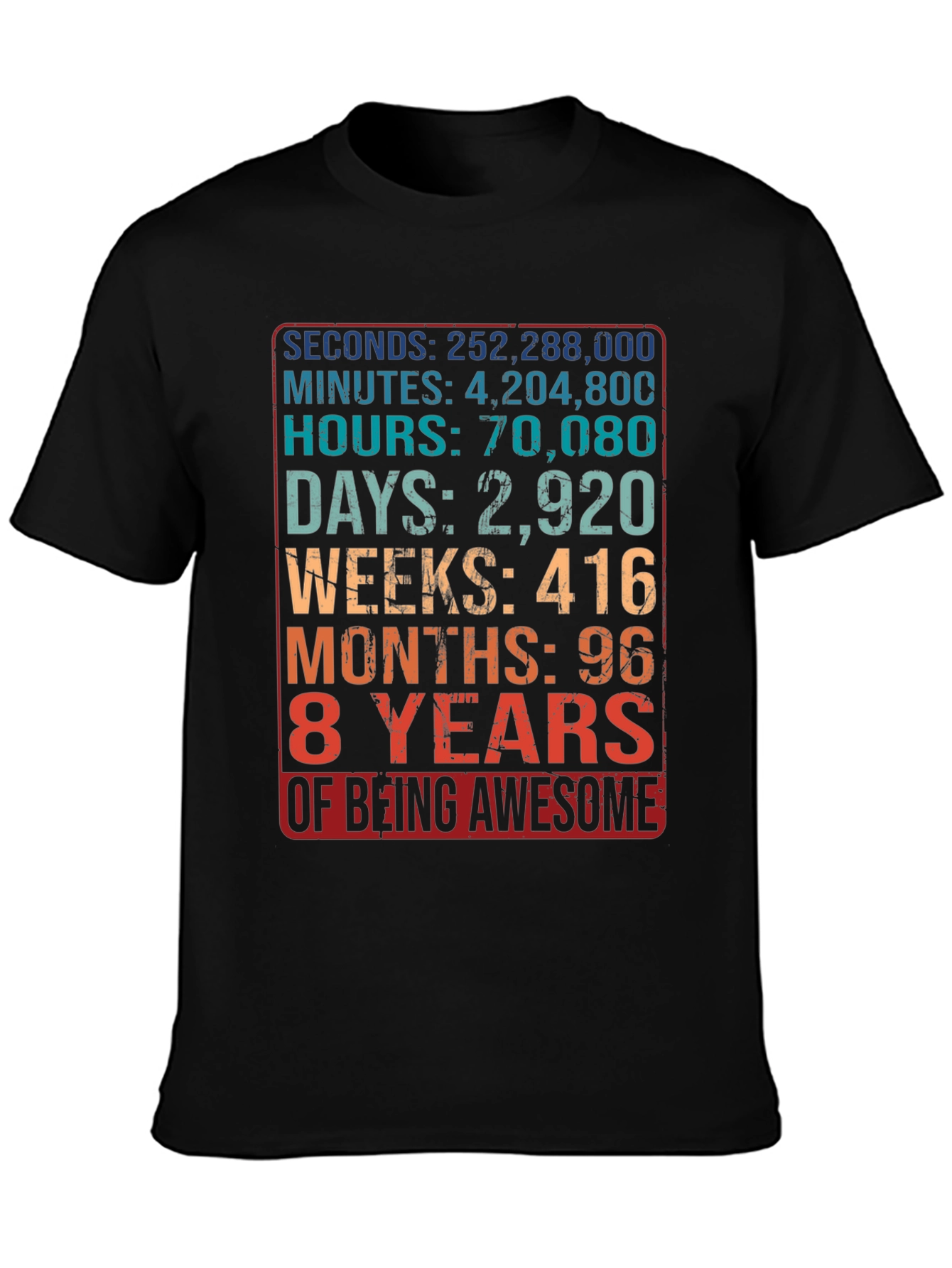 8 Years of Being Awesome T-Shirt