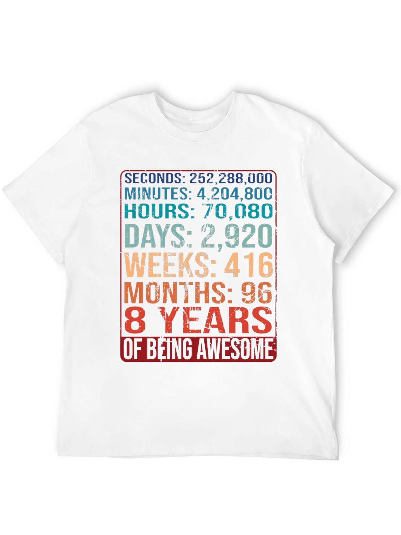 8 Years of Being Awesome T-Shirt