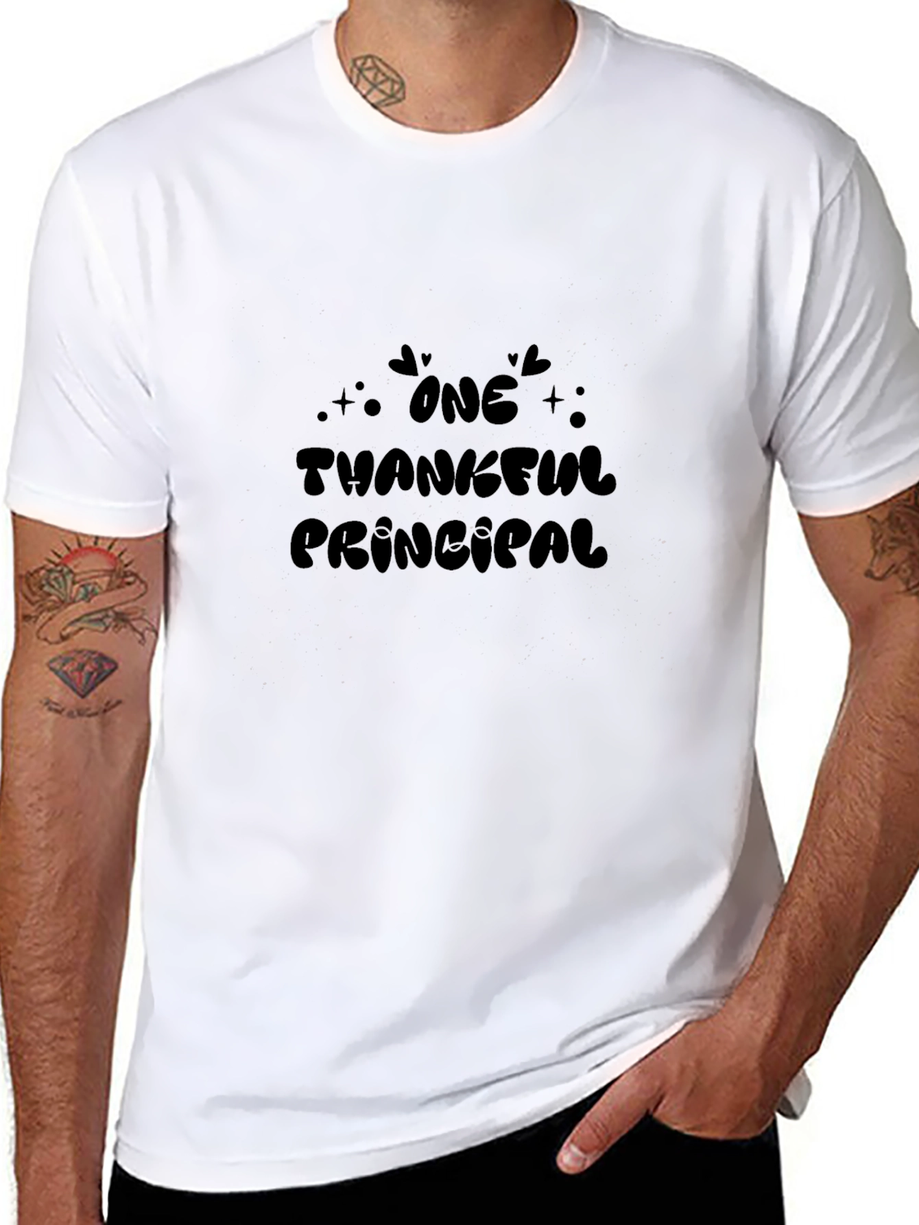 Thankful Principal Graphic Tee - Black