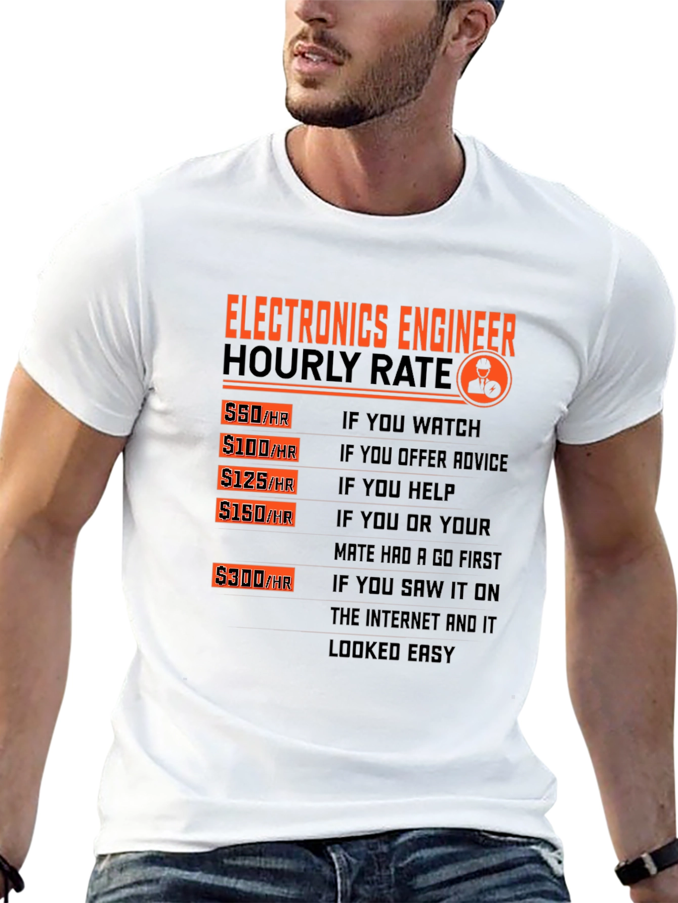 Electronics Engineer Hourly Rate Funny T-Shirt