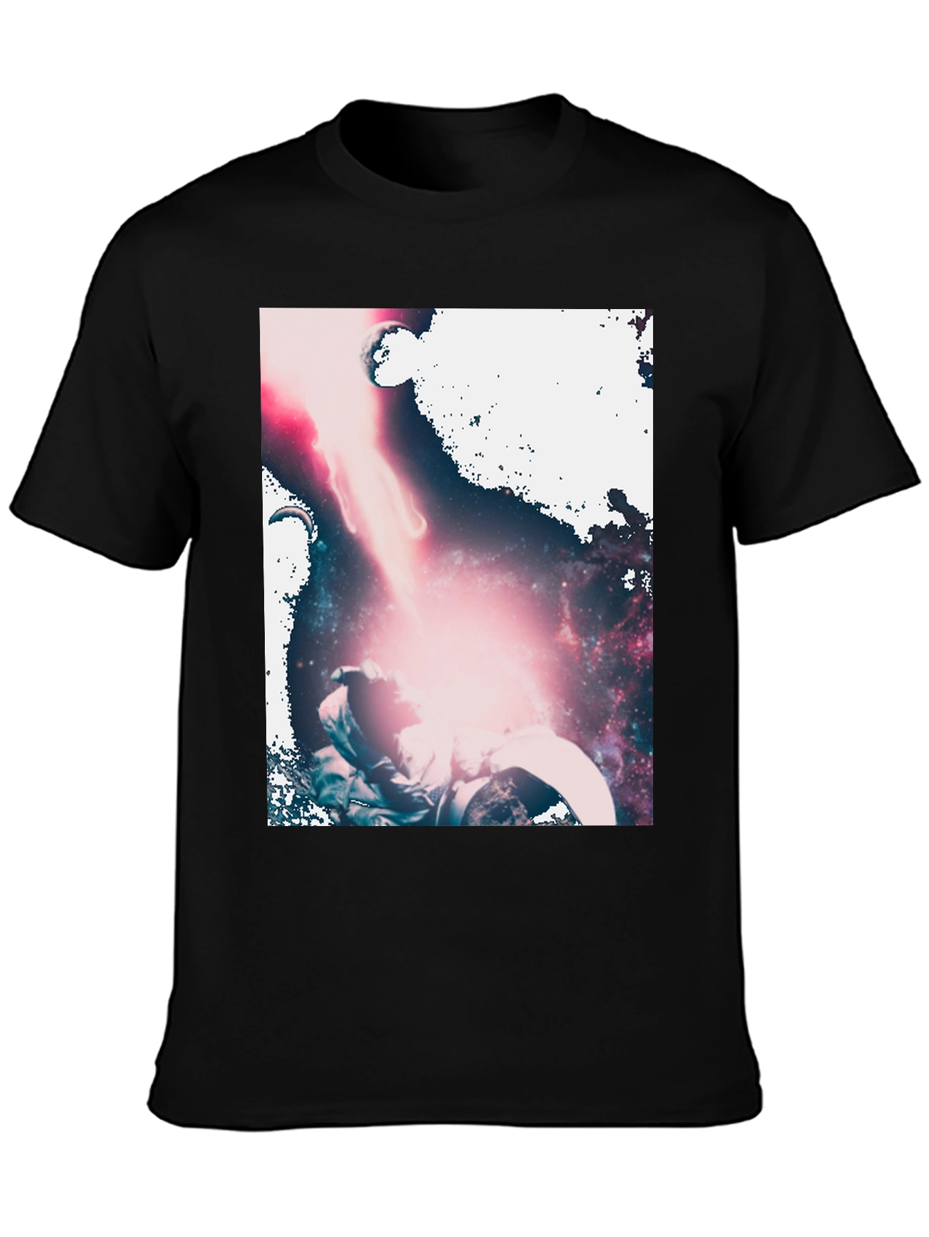 Astronaut Galaxy Graphic Black T-Shirt
