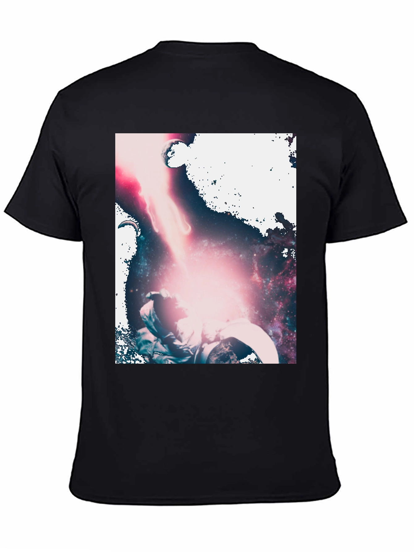 Astronaut Galaxy Graphic Black T-Shirt