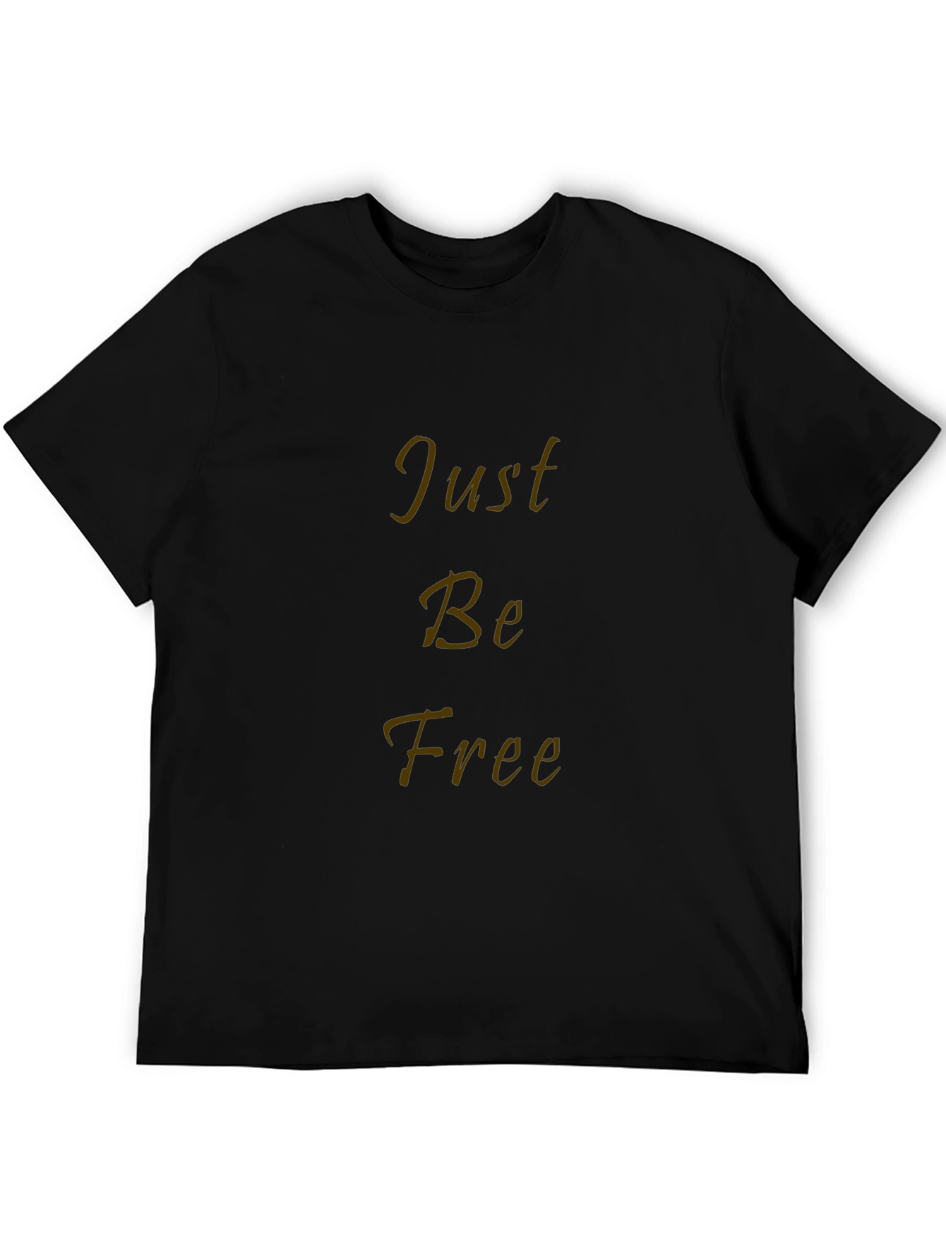 Just Be Free Black Graphic T-Shirt
