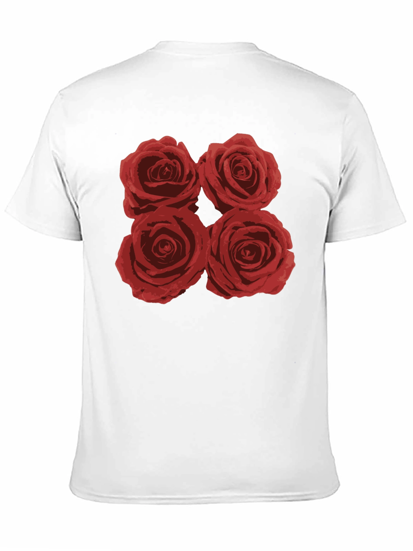 Floral Rose T-Shirt - Classic Black Cotton Tee
