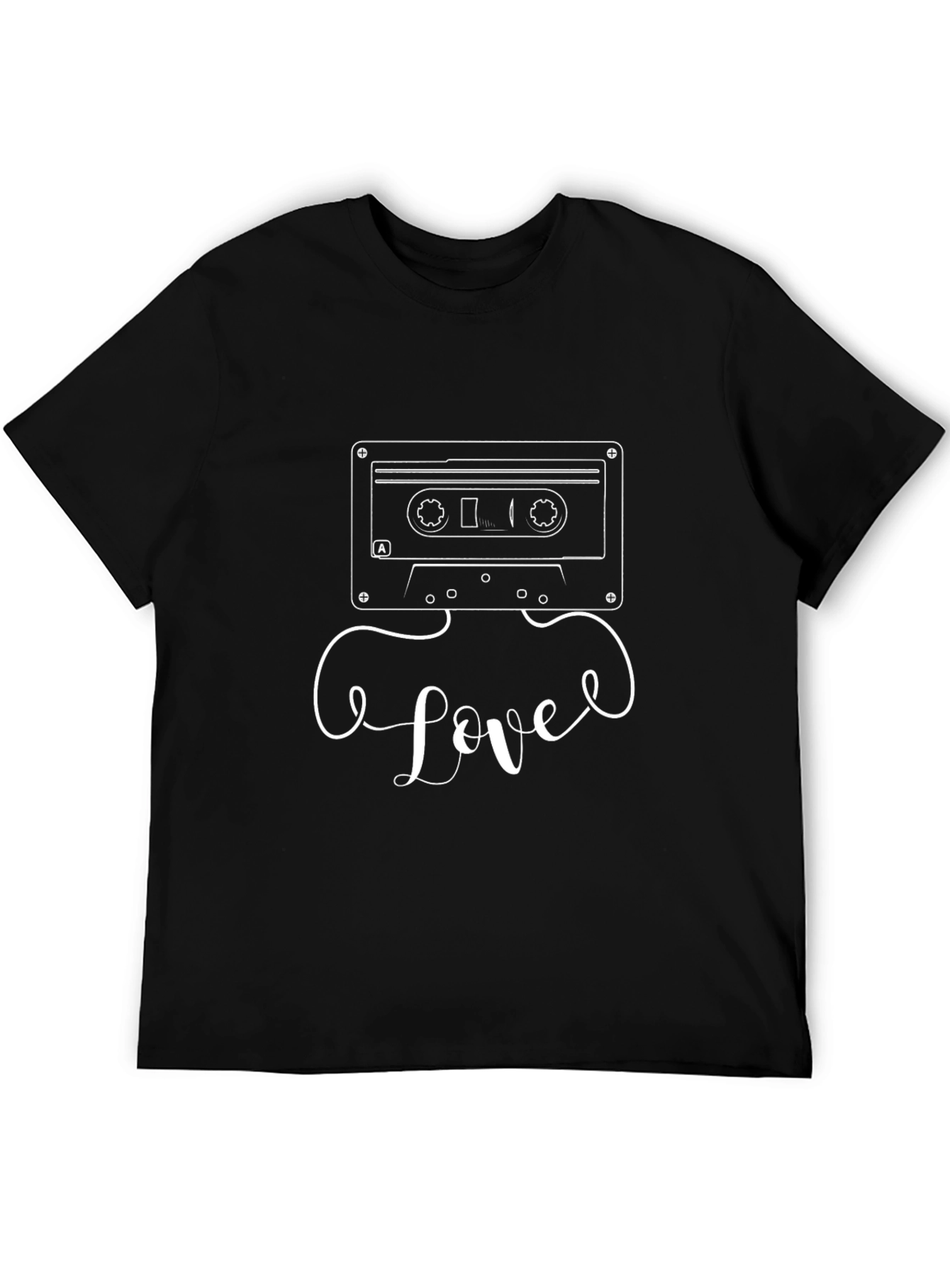 Retro Love Cassette Tape Graphic T-Shirt