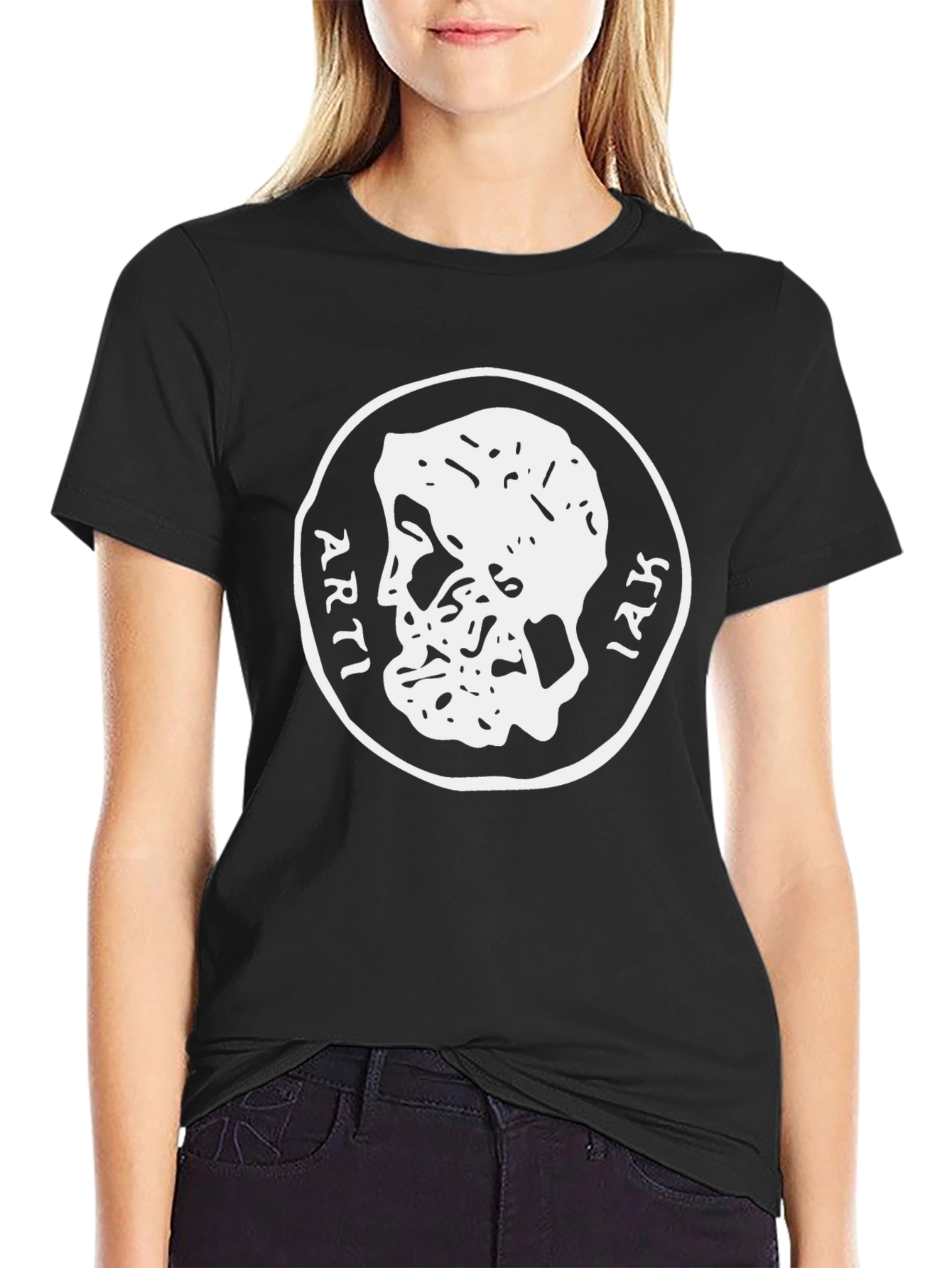 Ancient Coin Graphic Tee - Black