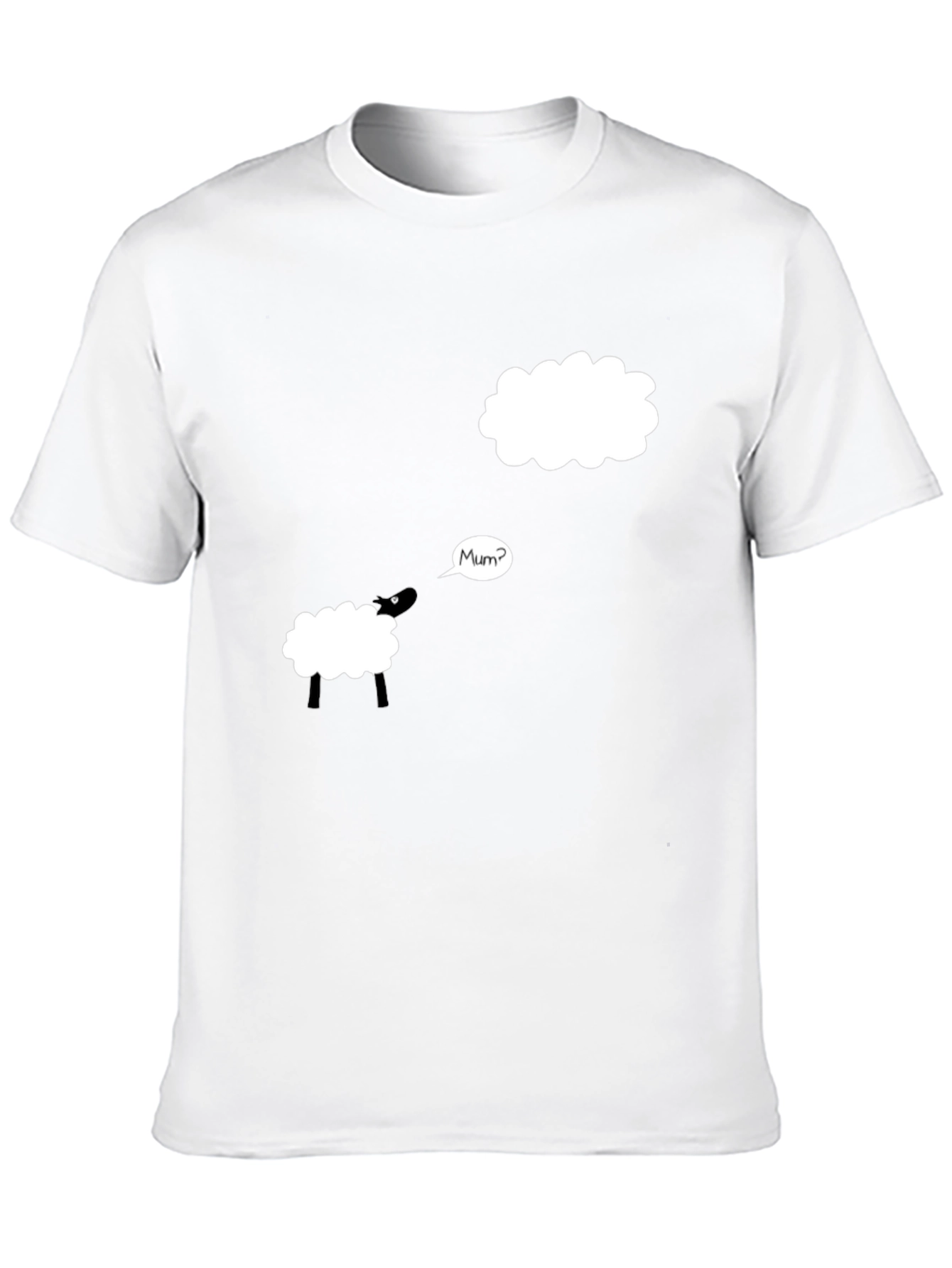 Mum? Sheep Funny Black T-Shirt