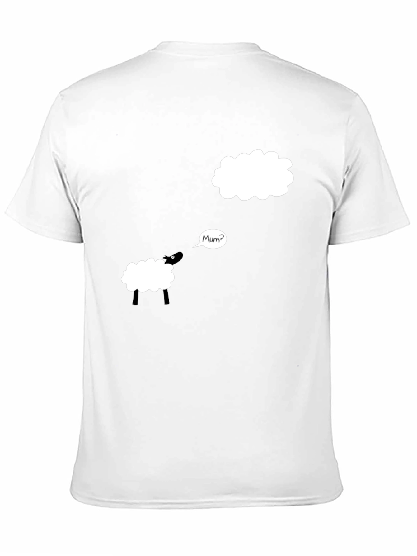 Mum? Sheep Funny Black T-Shirt