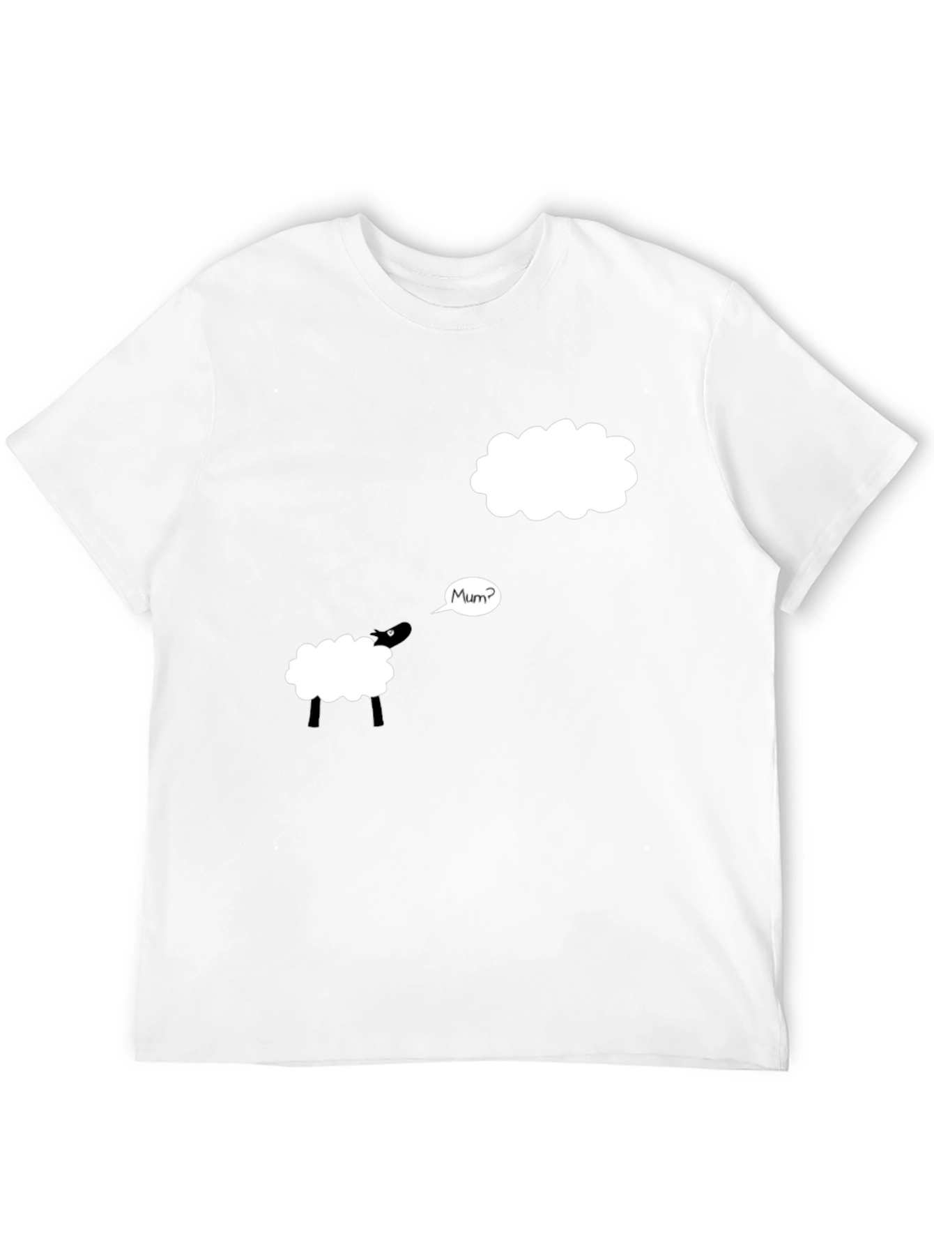 Mum? Sheep Funny Black T-Shirt