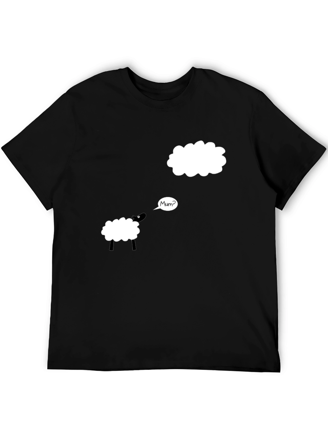 Mum? Sheep Funny Black T-Shirt
