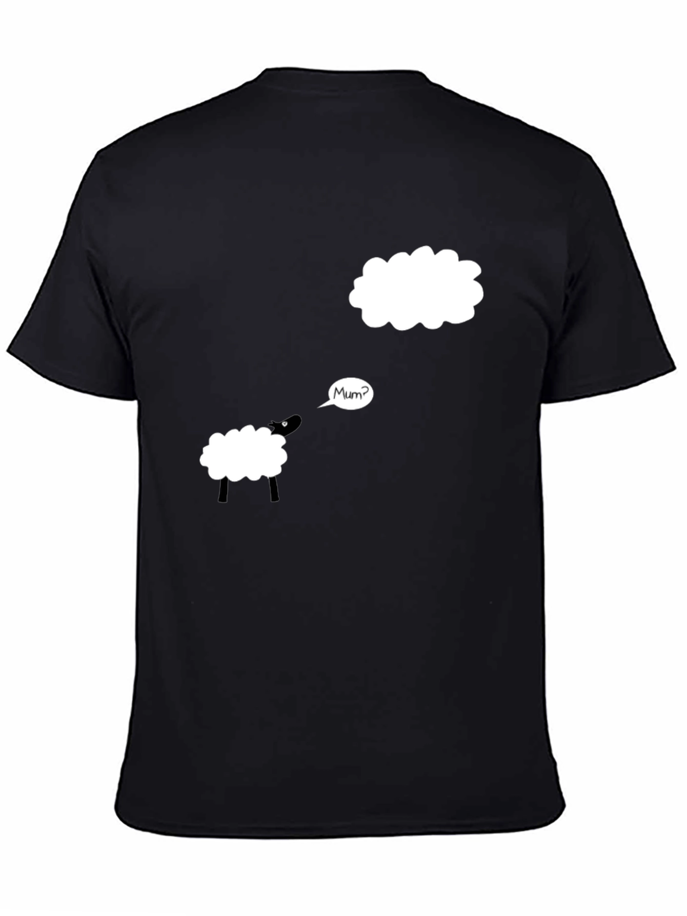 Mum? Sheep Funny Black T-Shirt