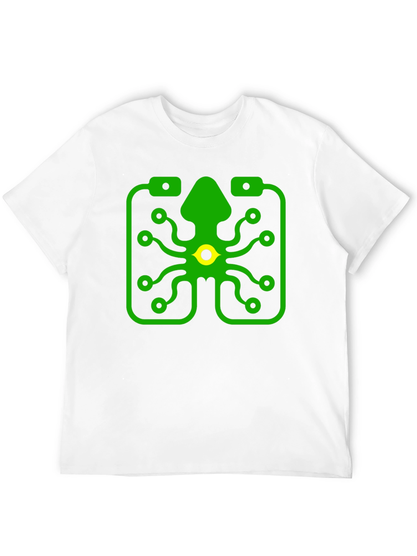 Circuit Squid Graphic Tee - Black Cotton T-Shirt