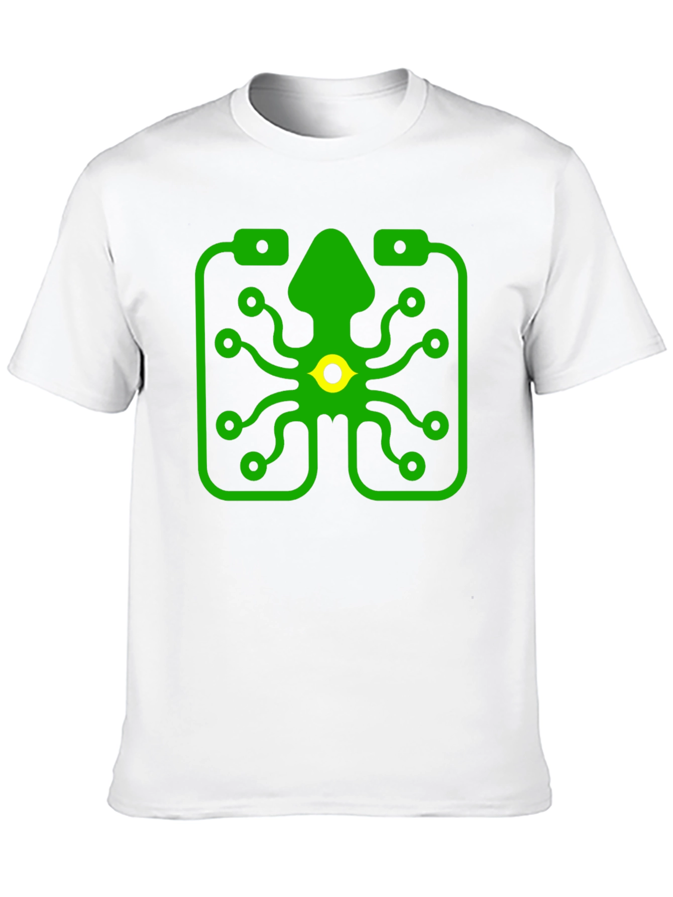 Circuit Squid Graphic Tee - Black Cotton T-Shirt