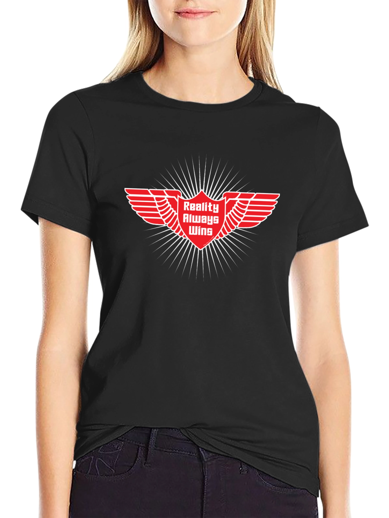 Reality Always Wins Graphic T-Shirt - Black