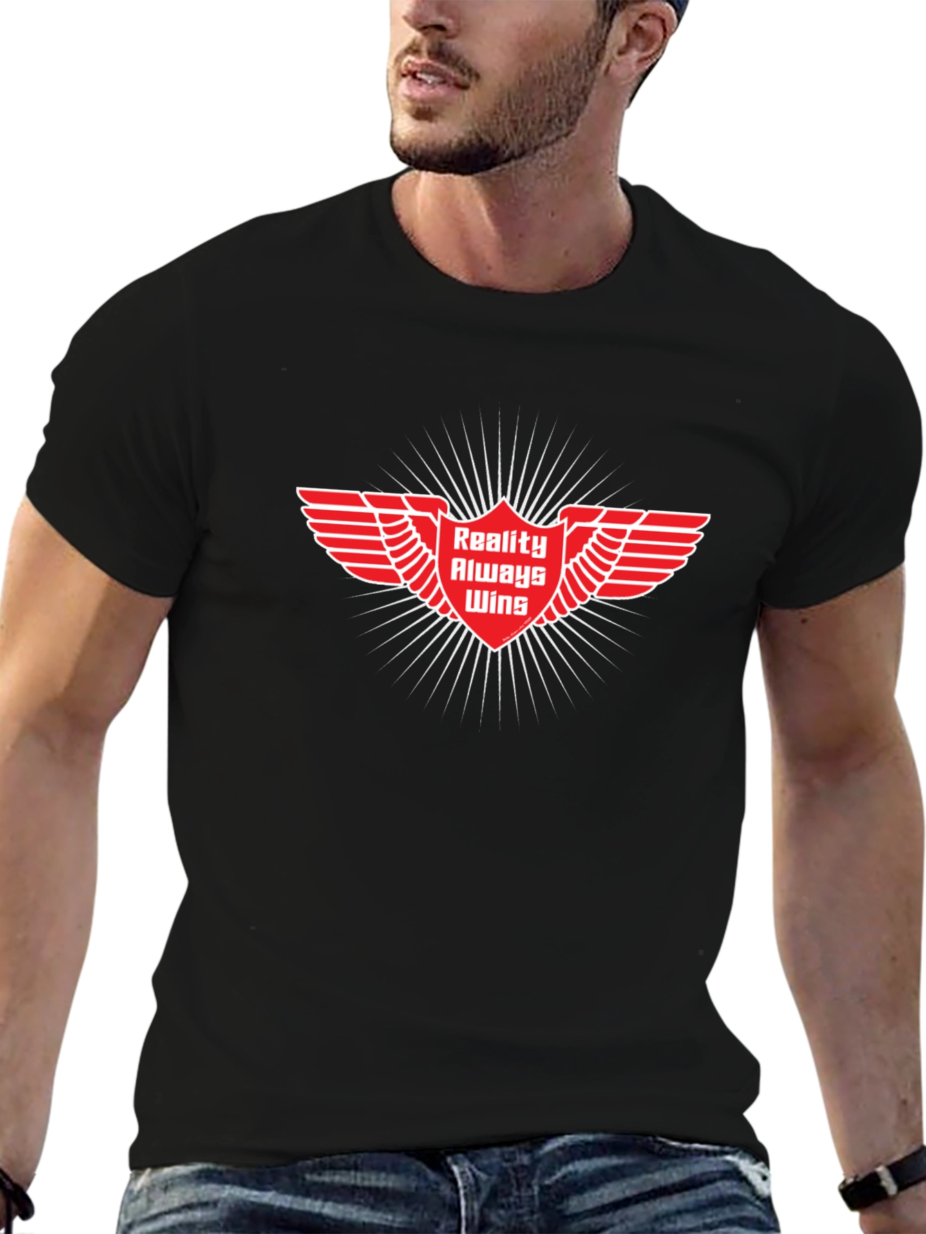 Reality Always Wins Graphic T-Shirt - Black