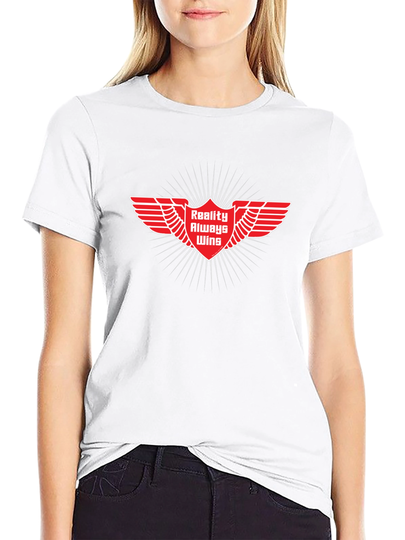 Reality Always Wins Graphic T-Shirt - Black