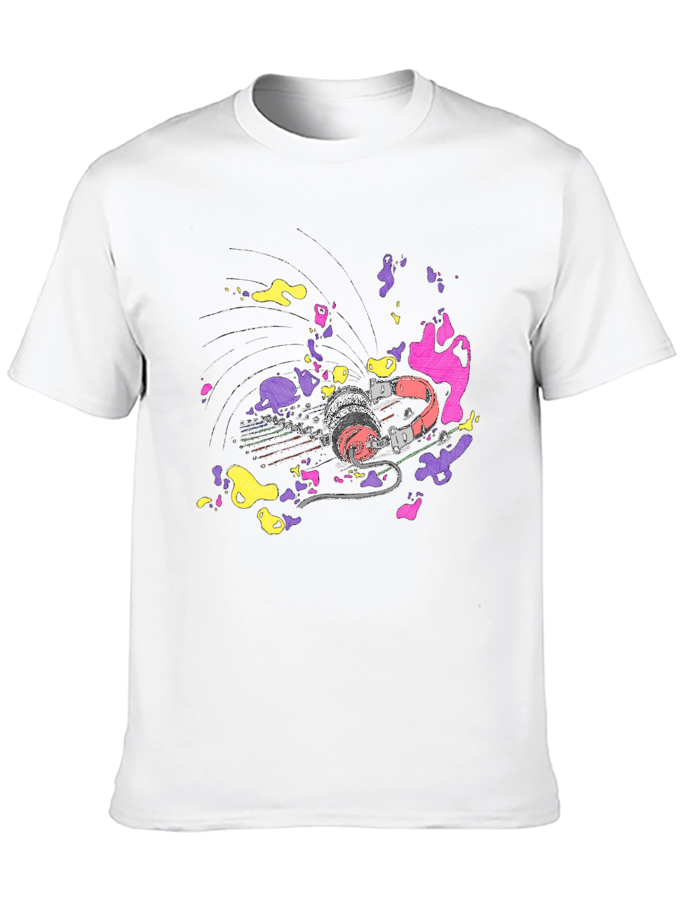 Vibrant Turntable Graphic Tee - Black