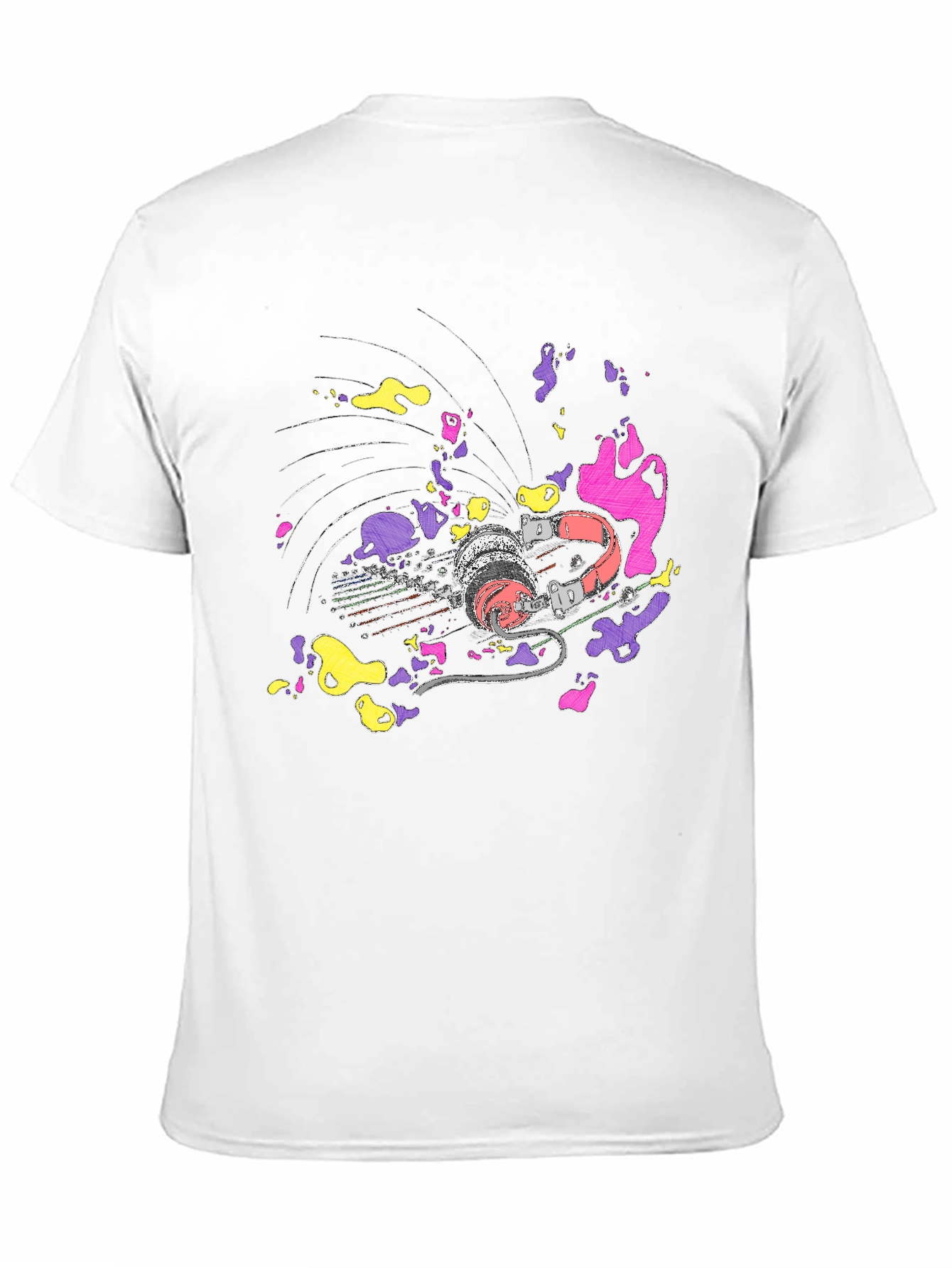 Vibrant Turntable Graphic Tee - Black