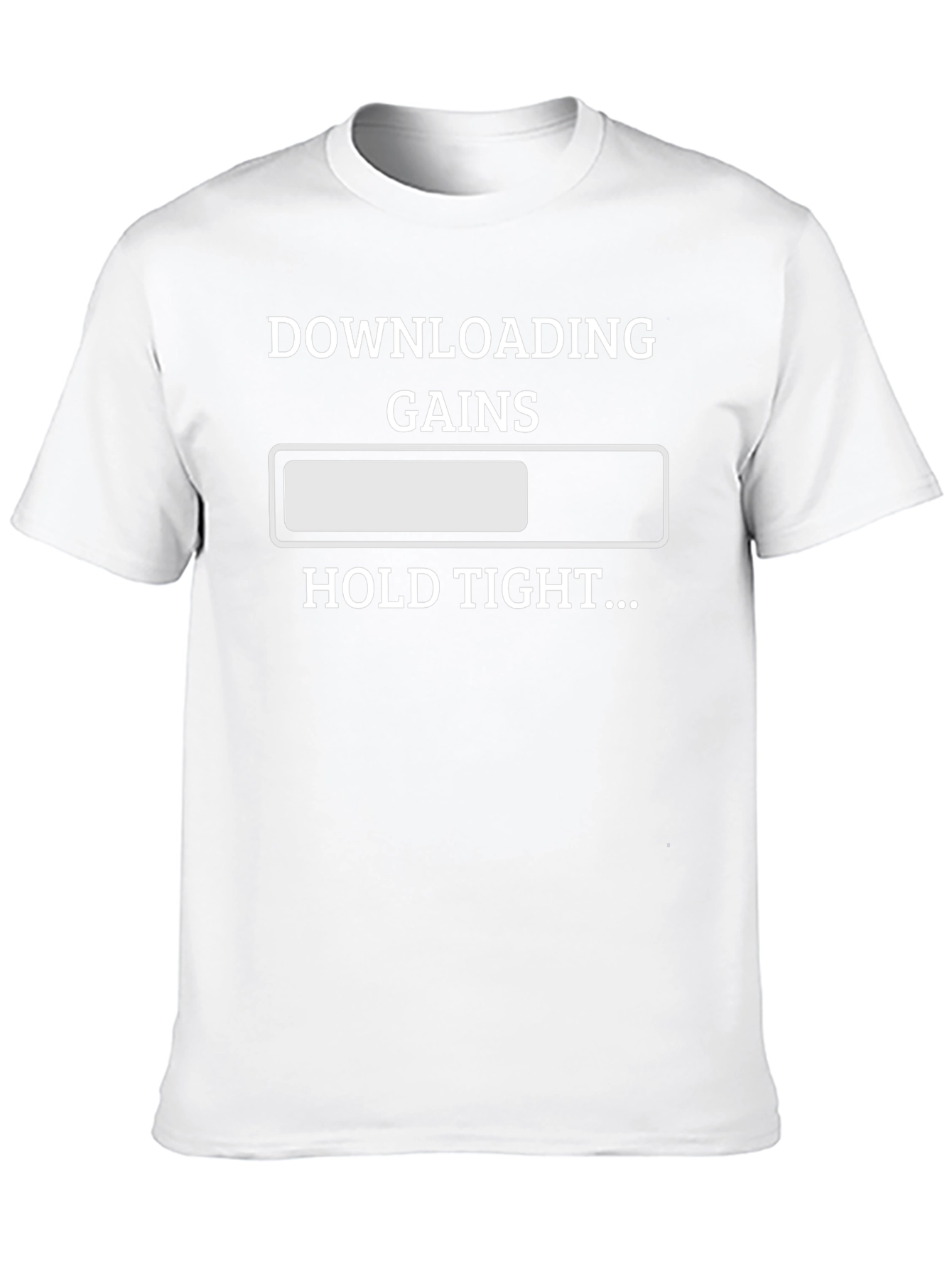 Downloading Gains Funny Workout T-Shirt