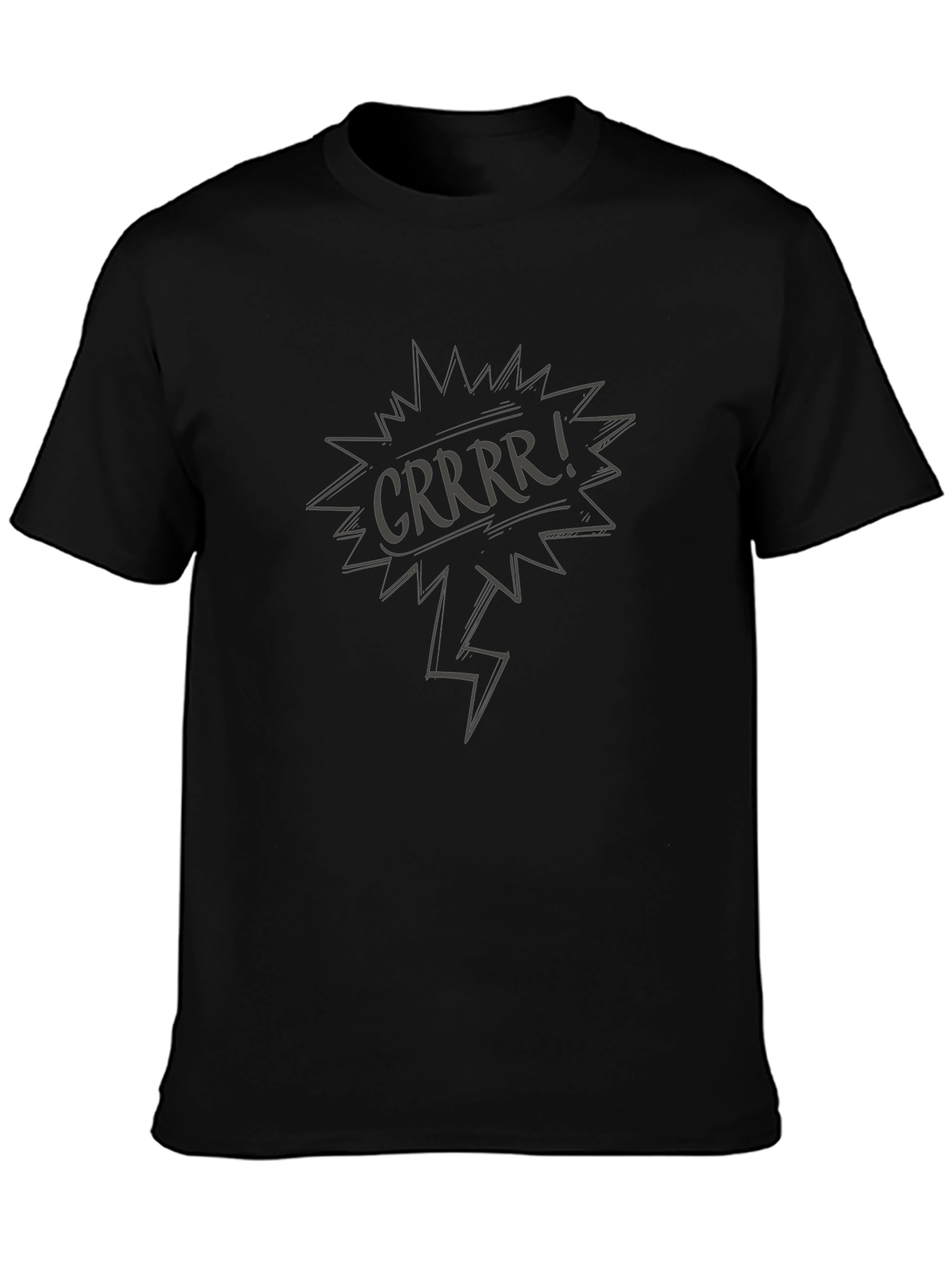CRRRR! Graphic Print Black T-Shirt