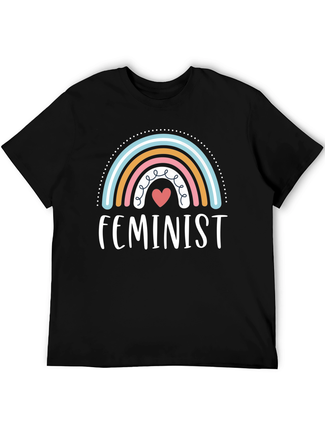 Feminist Rainbow Graphic Tee - Stylish Statement Shirt