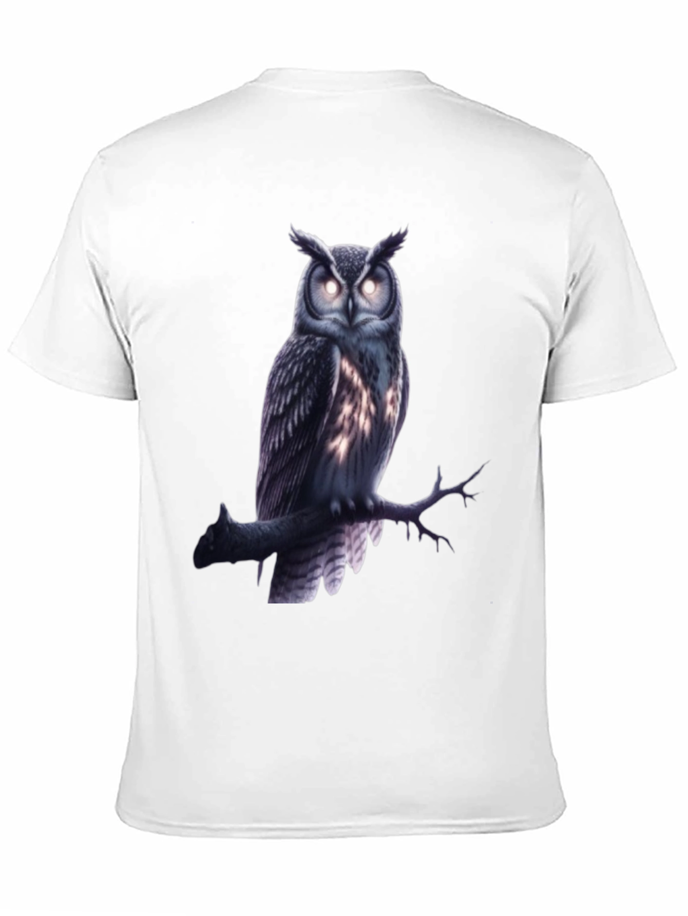 Owl Graphic Tee - Mens Black Crew Neck T-Shirt