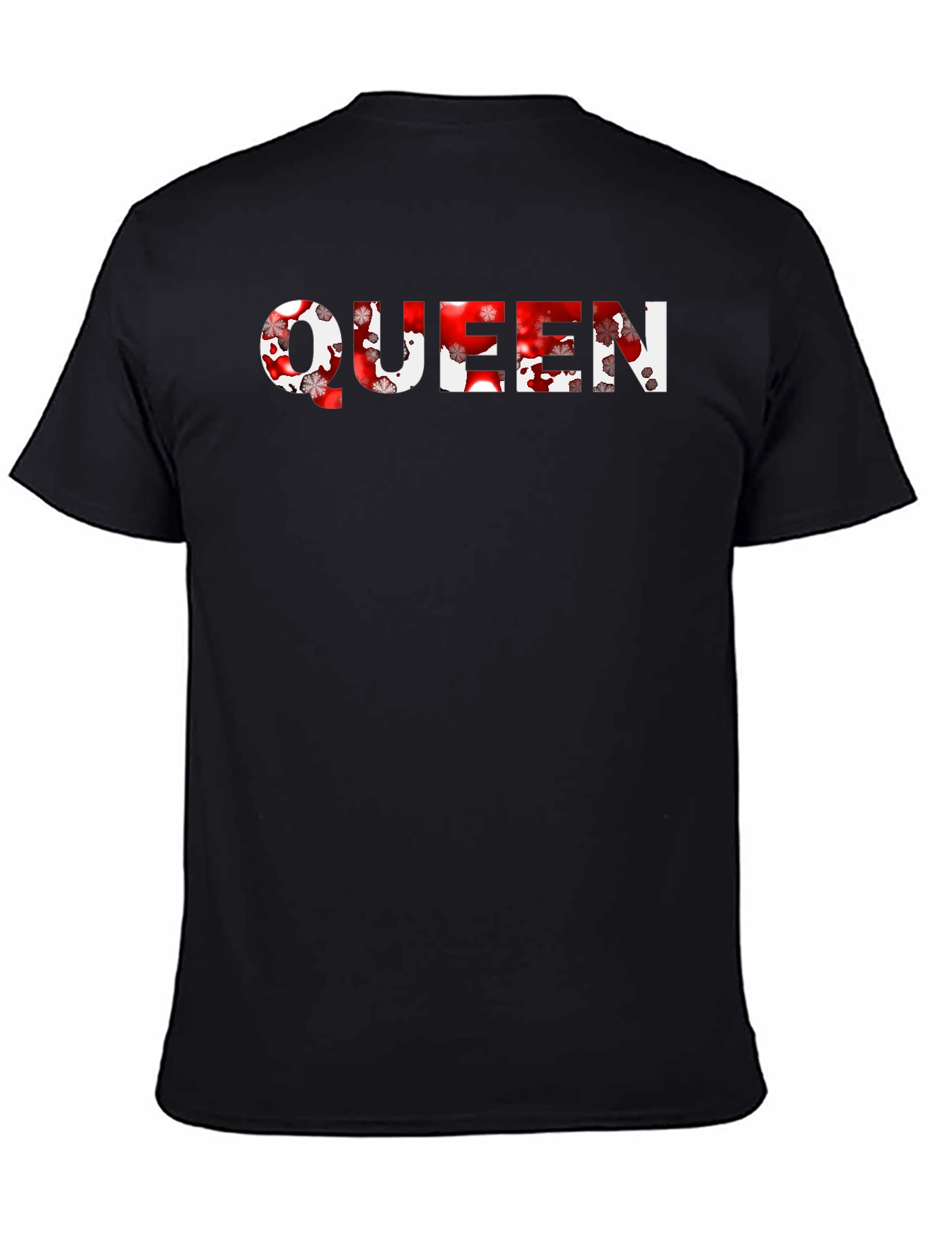 Queen Floral Print Black T-Shirt