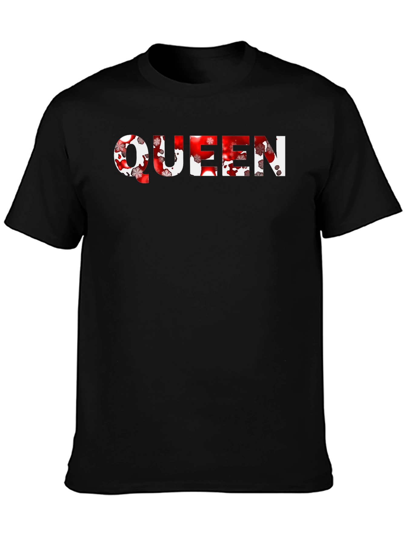 Queen Floral Print Black T-Shirt