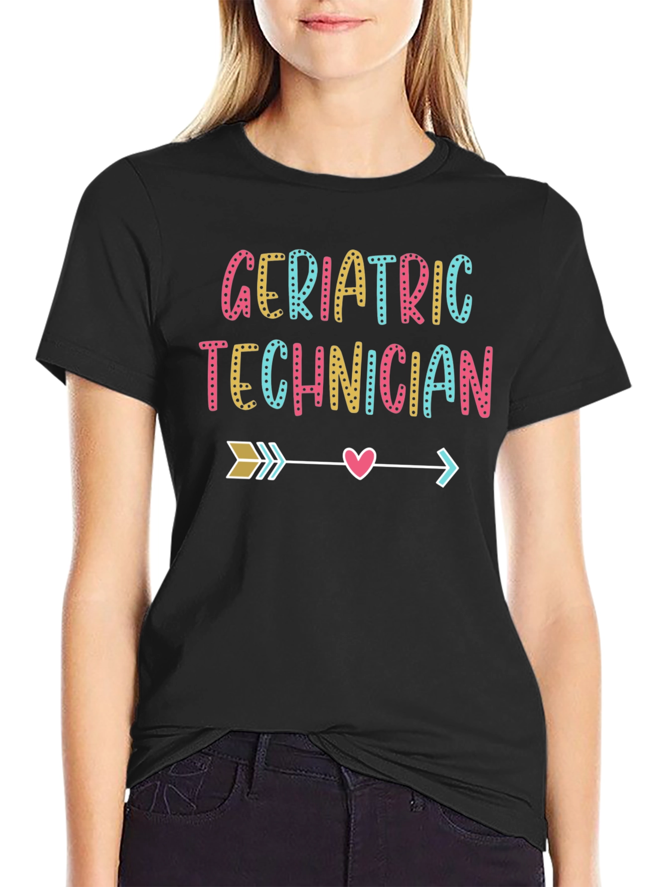 Geriatric Technician Arrow Heart T-Shirt