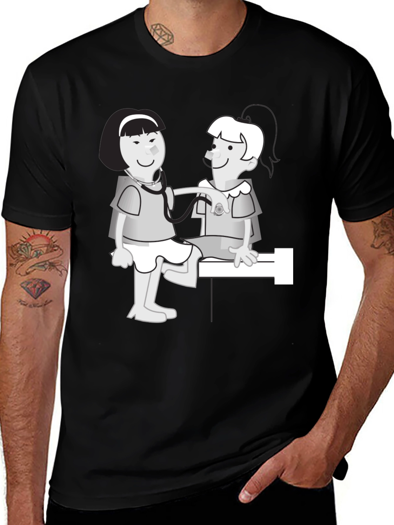 Cartoon Doctor T-Shirt - Novelty Graphic Tee