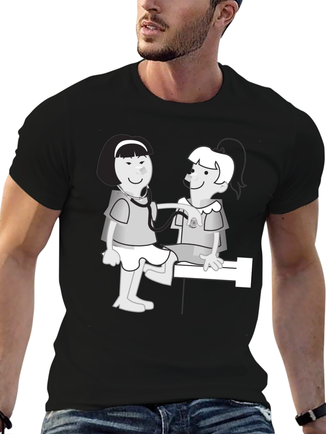 Cartoon Doctor T-Shirt - Novelty Graphic Tee