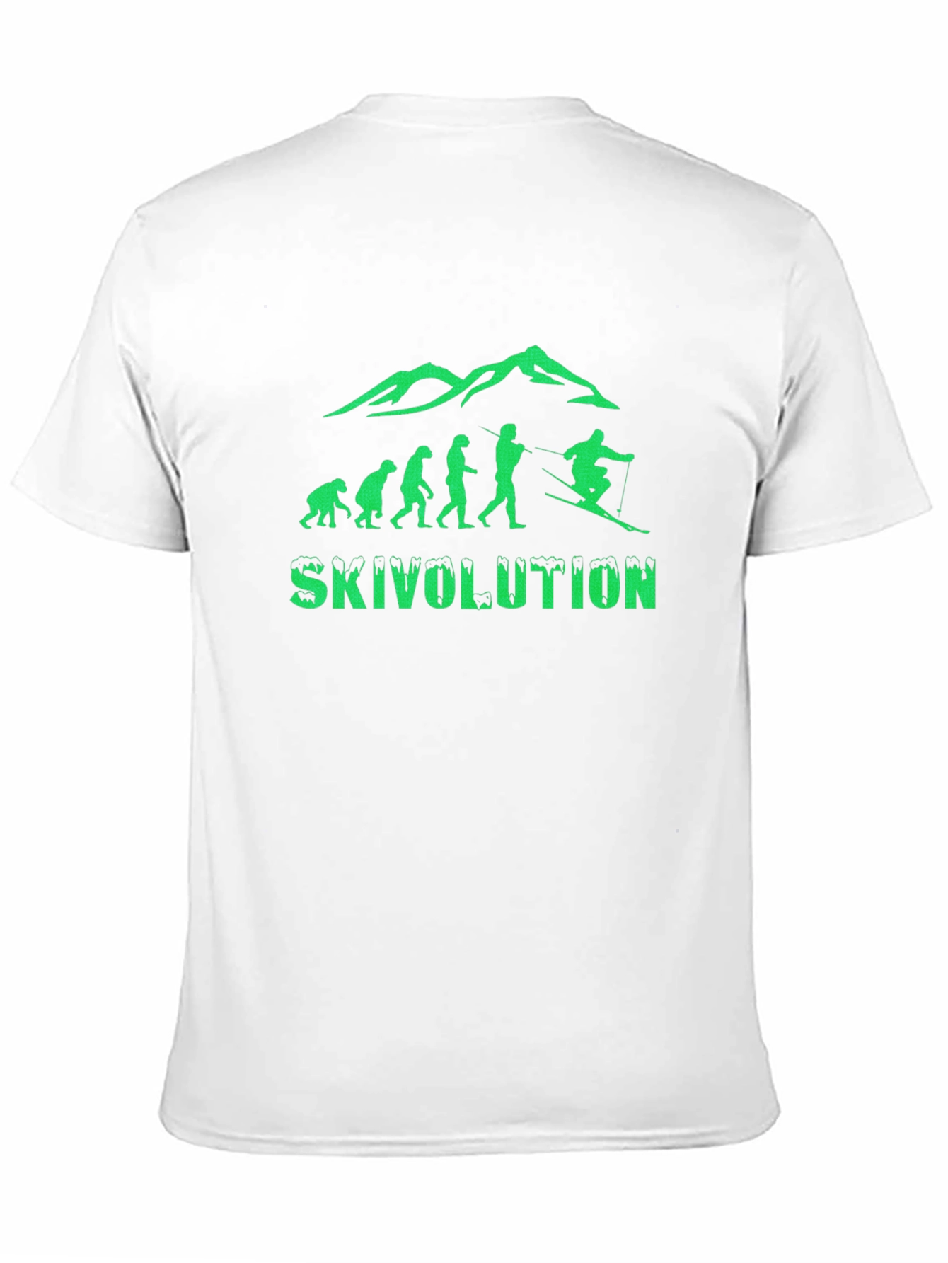 Skivolution Black T-Shirt - Ski Evolution Design