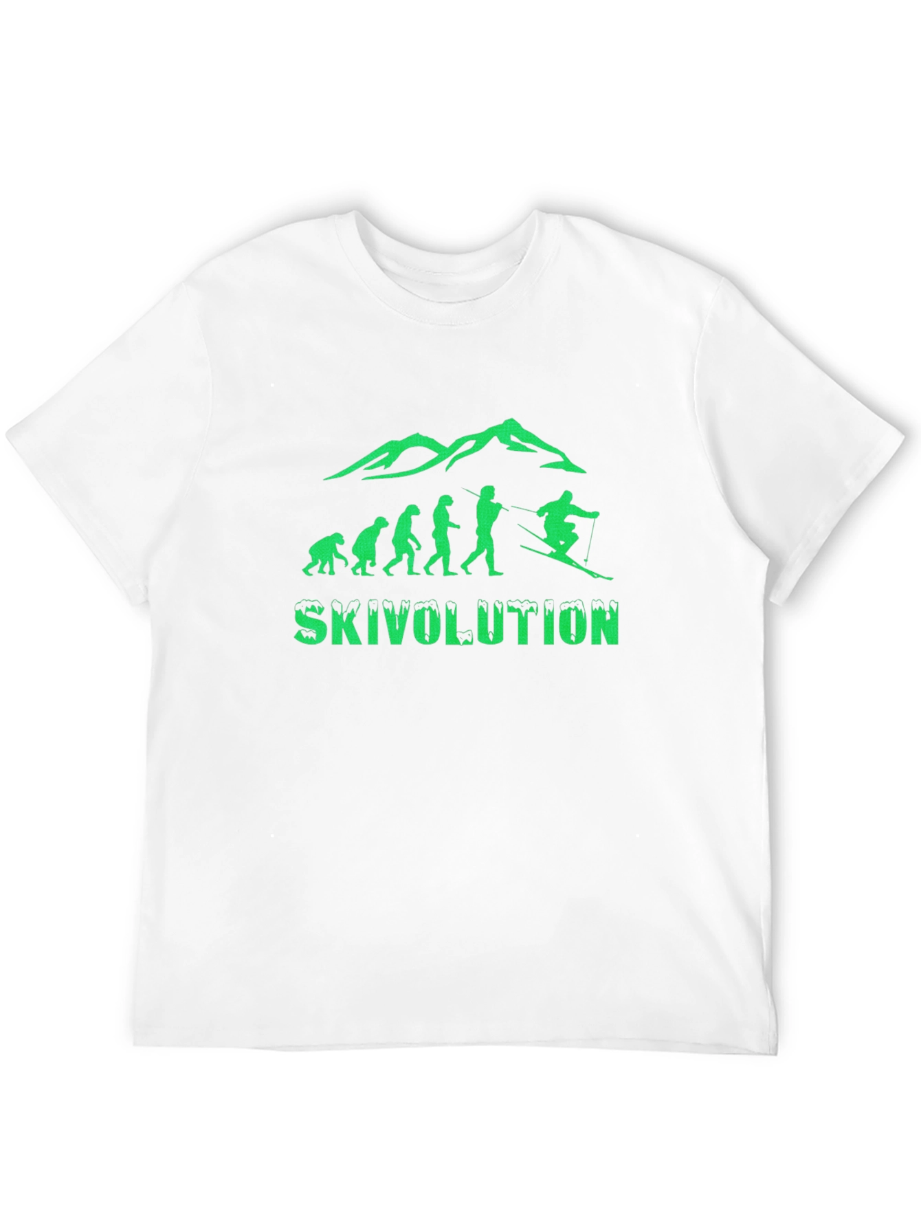 Skivolution Black T-Shirt - Ski Evolution Design