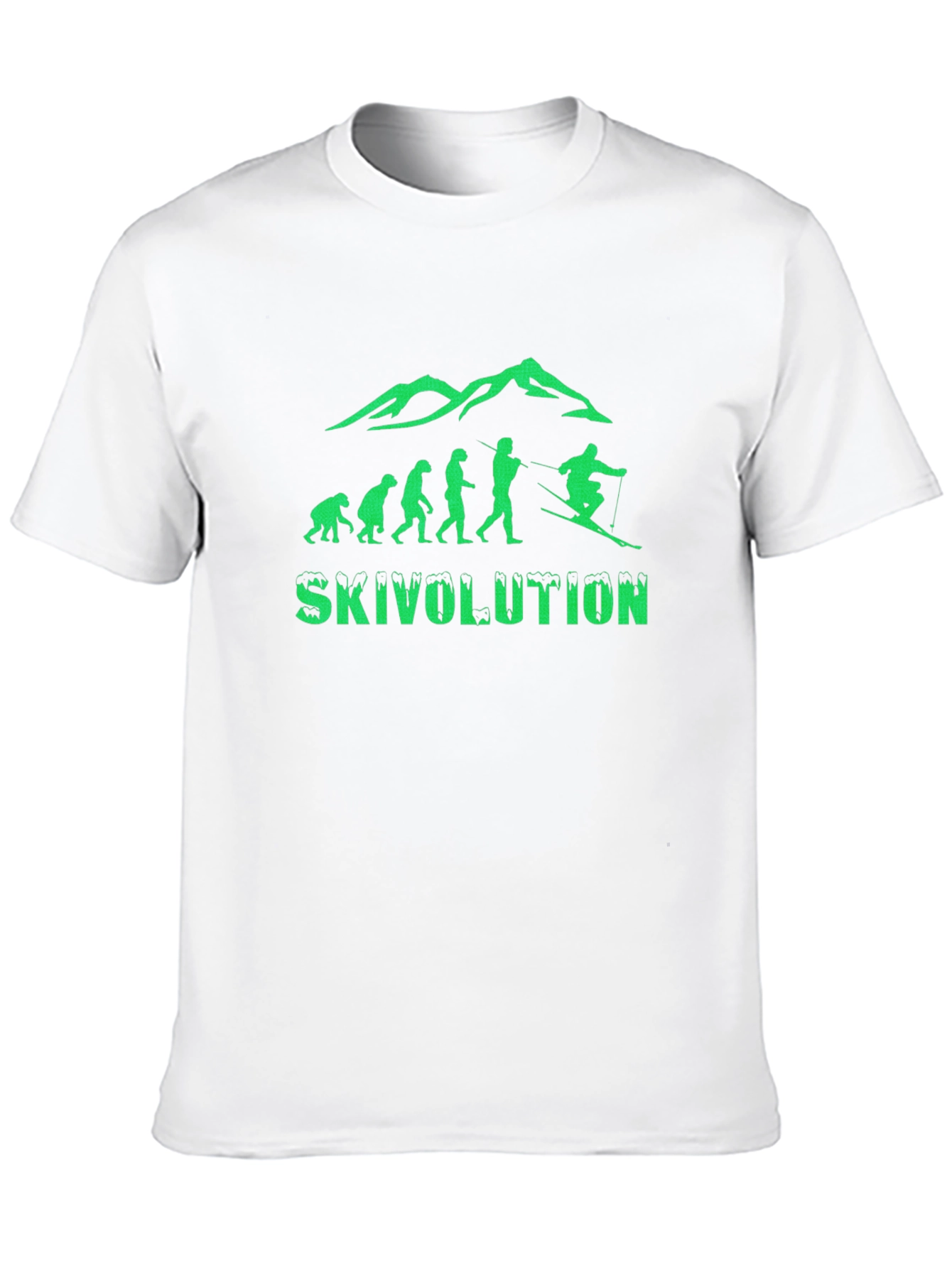 Skivolution Black T-Shirt - Ski Evolution Design