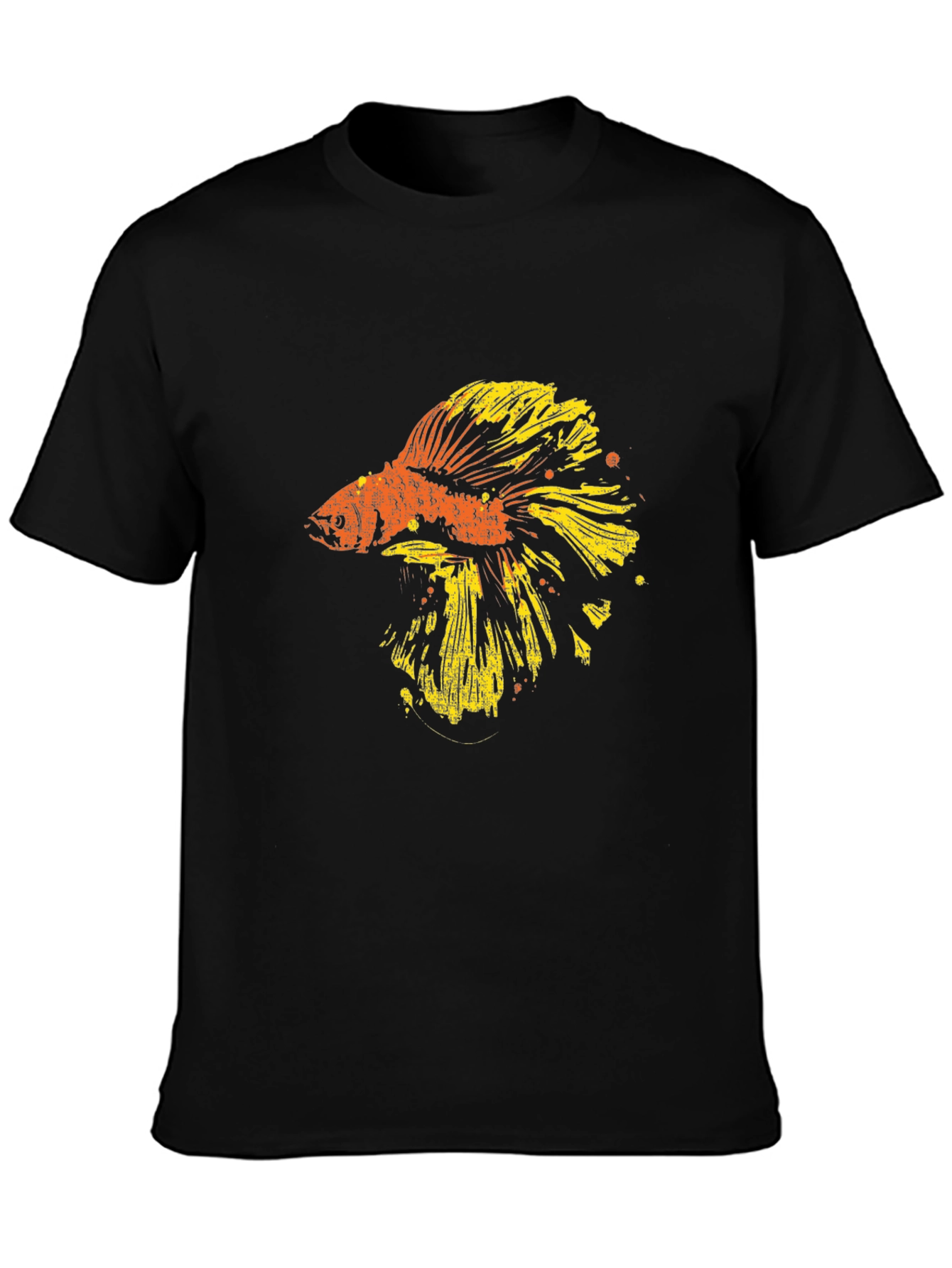 Betta Fish Graphic T-Shirt - Black