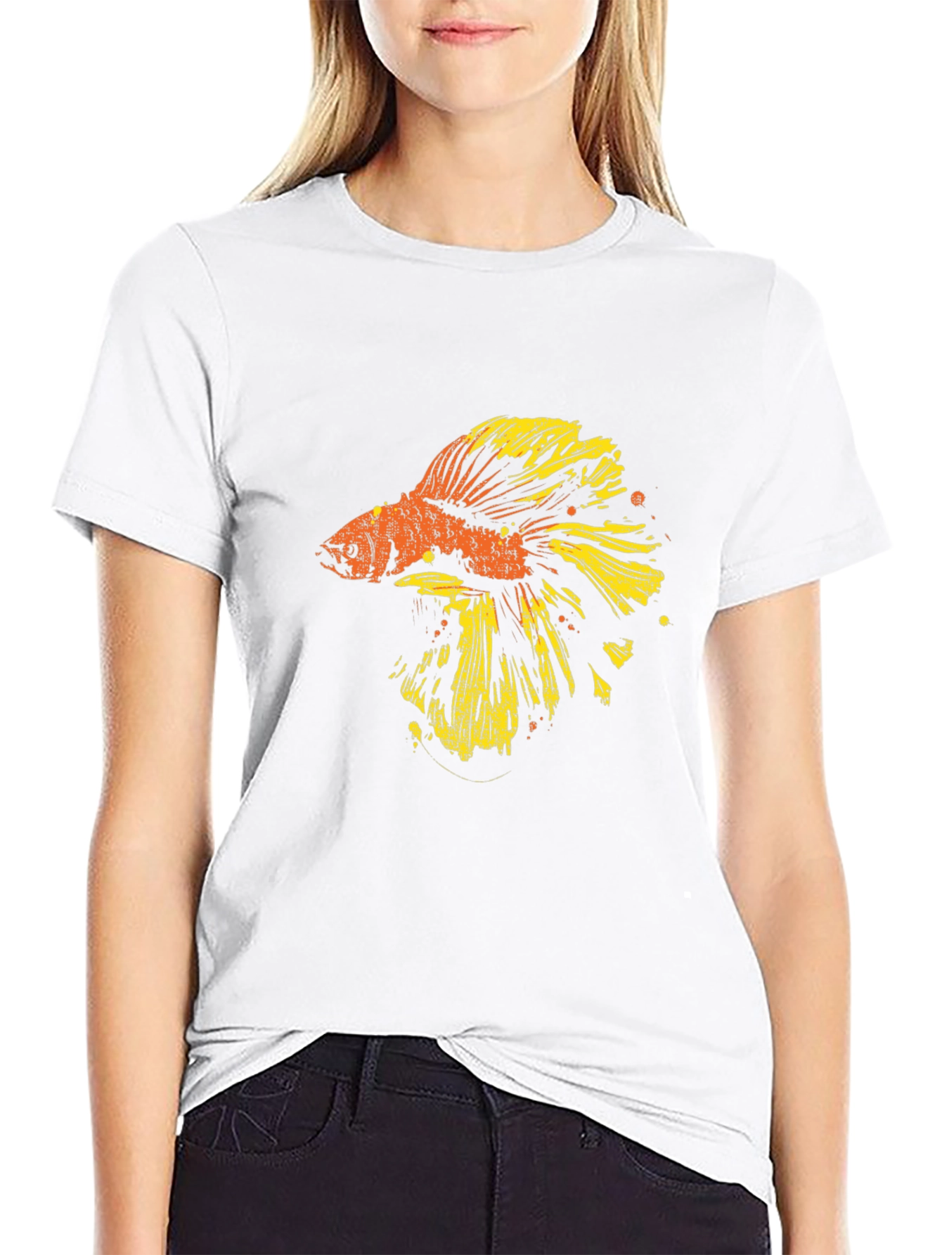 Betta Fish Graphic T-Shirt - Black