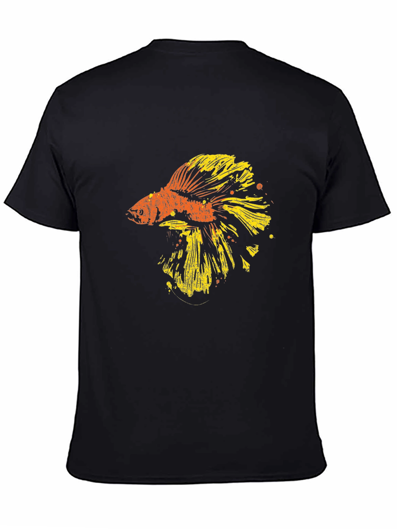 Betta Fish Graphic T-Shirt - Black