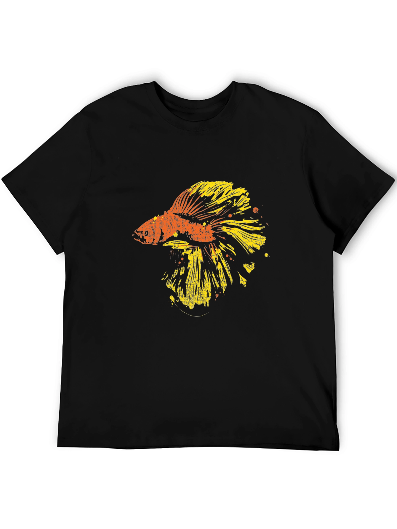 Betta Fish Graphic T-Shirt - Black