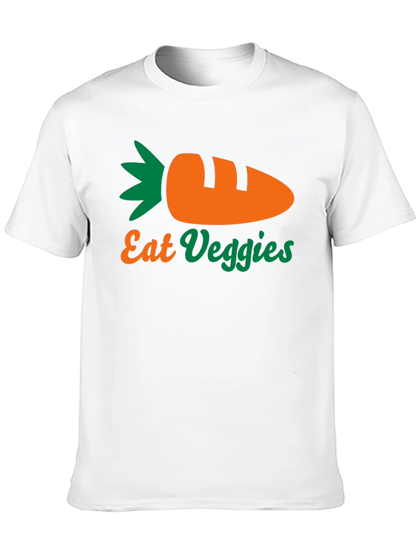 Eat Veggies T-Shirt - Black Carrot Design