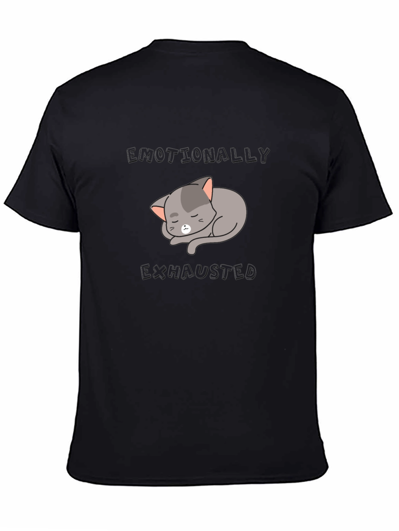 Sleeping Cat Graphic Tee - Soft Cotton Blend