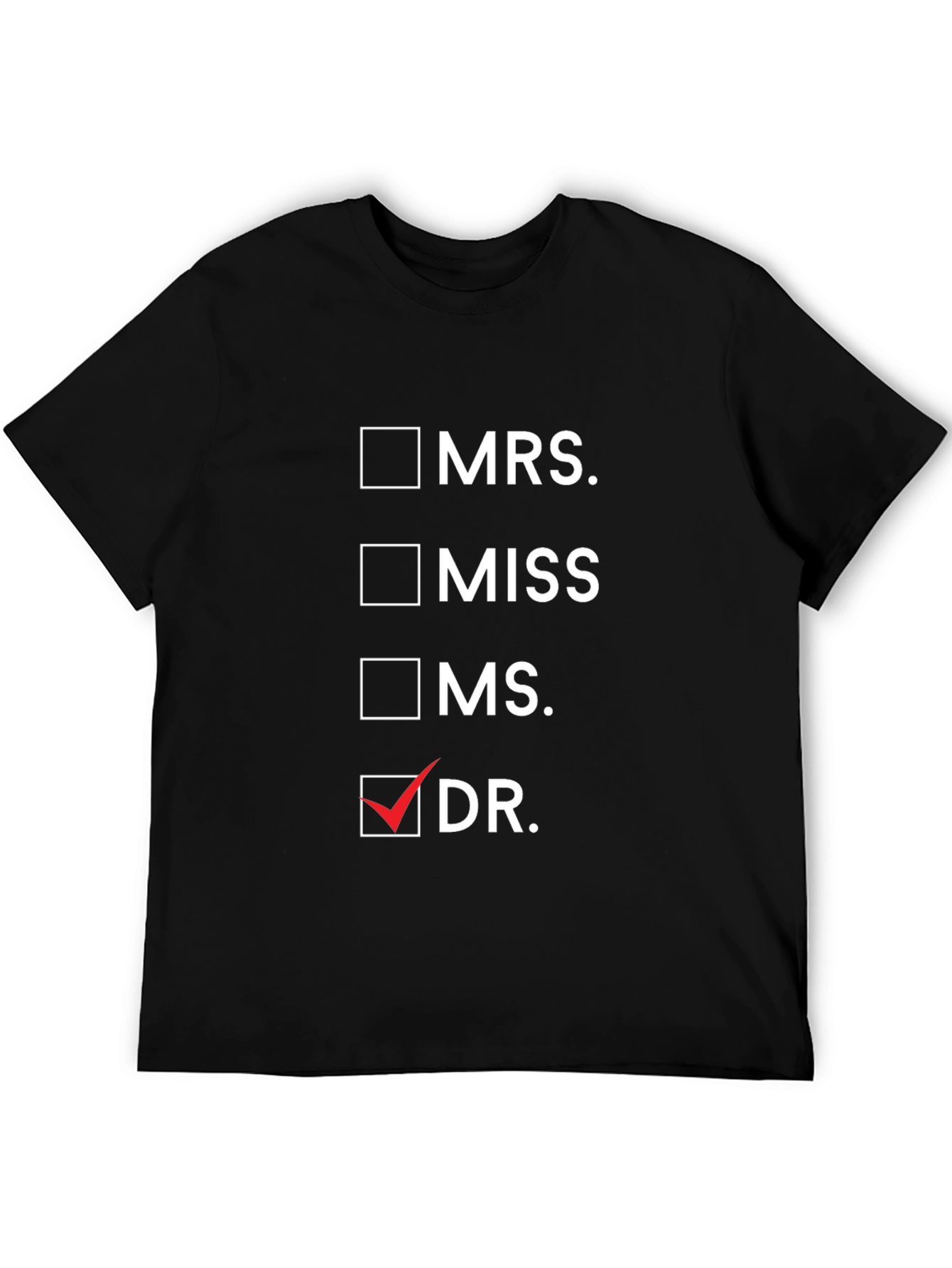 Novelty Dr. Checkbox T-Shirt - Black
