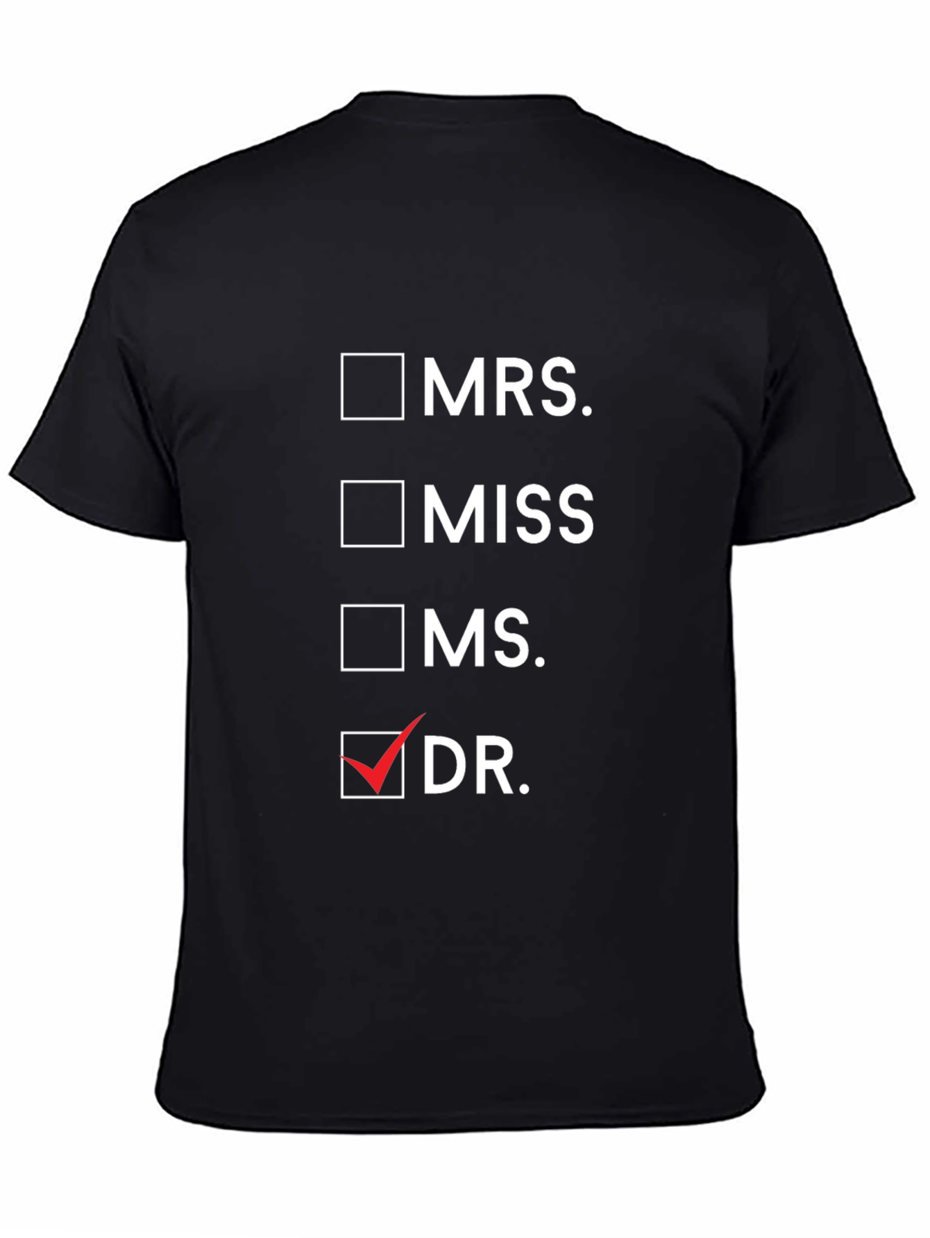 Novelty Dr. Checkbox T-Shirt - Black