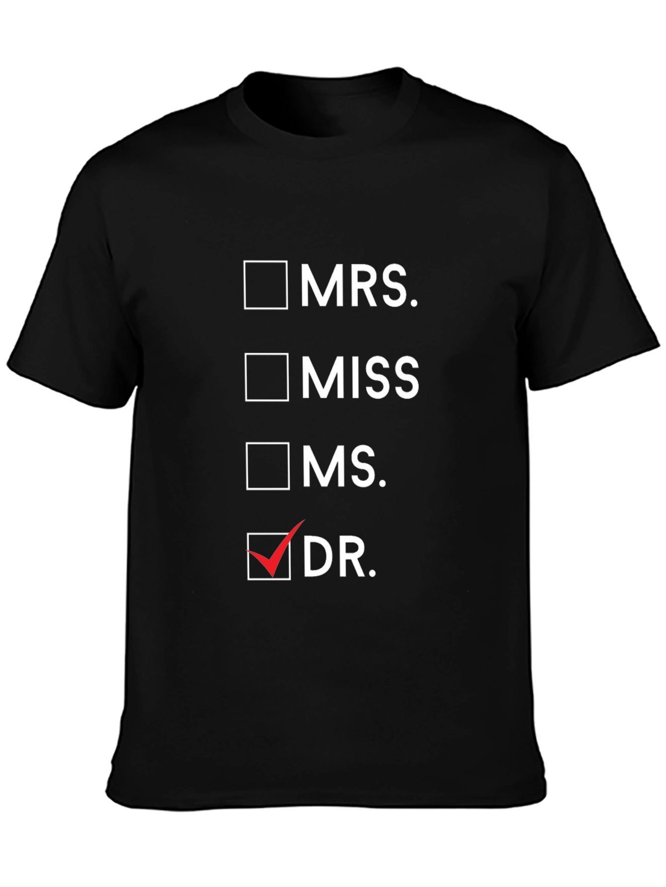 Novelty Dr. Checkbox T-Shirt - Black